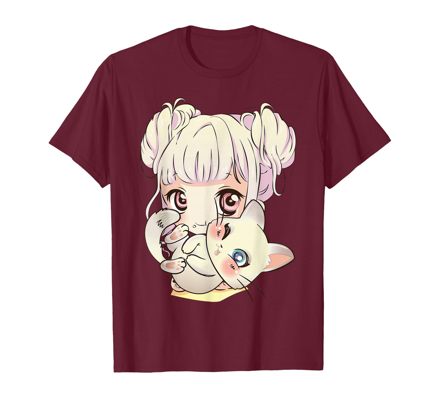 Cute Anime and Cats for Teen Manga Kawaii Graphic Otaku T-Shirt