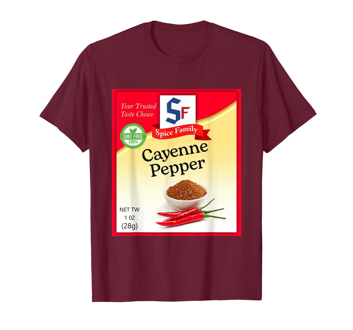 Cayenne Pepper Condiment Holiday Spice Group Costumes T-Shirt