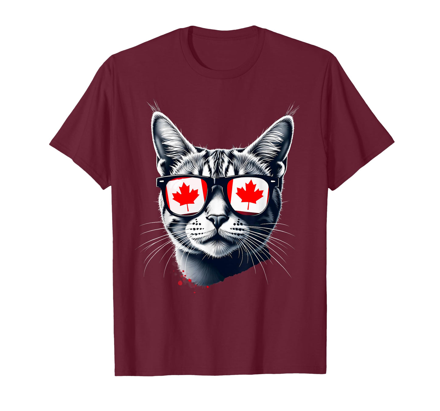 Patriotic Canada Tabby Cat Canadian Flag T-Shirt