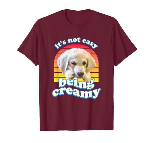 English Cream Golden Retriever Funny ECGR Puppy Vintage 80's T-Shirt