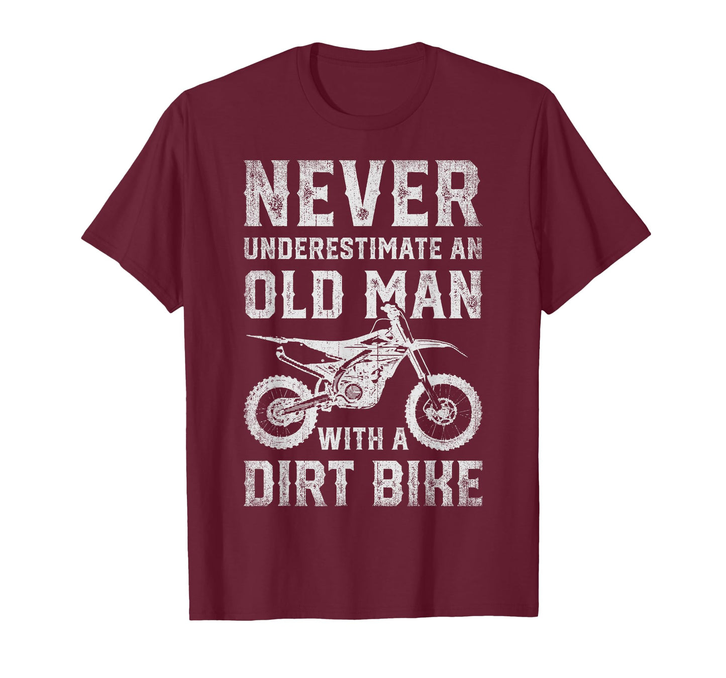 Never Underestimate An Old Man With A Dirt Bike Father's Day T-Shirt