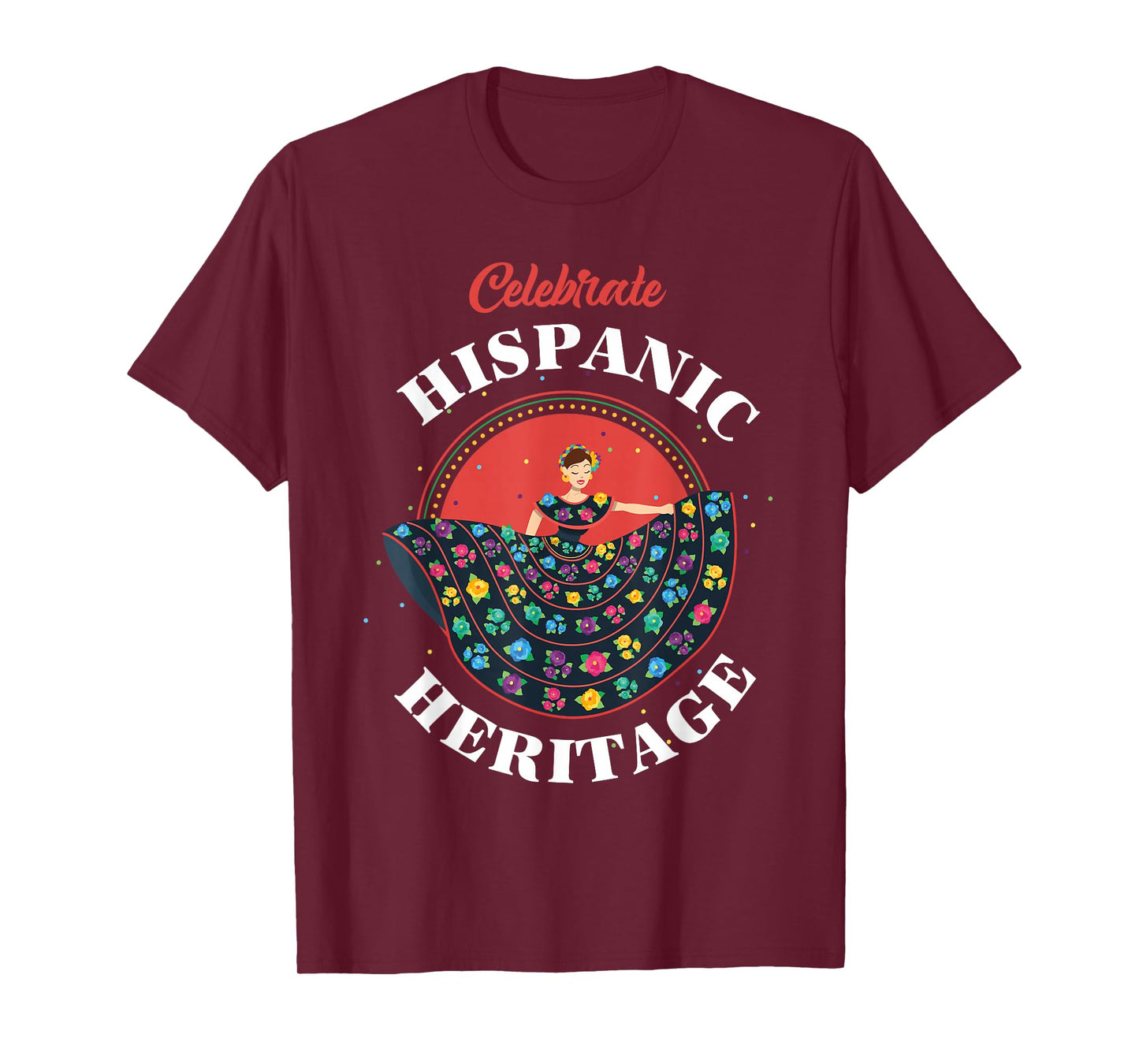 Hispanic Heritage Month Countries Flag Inspiration Dancer T-Shirt