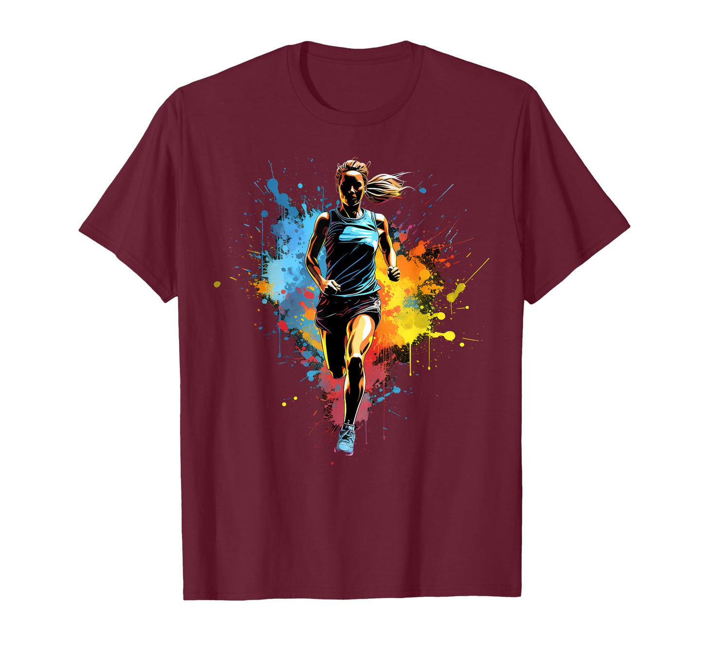 Cross country runner Girl on Womens Cross Country Running T-Shirt