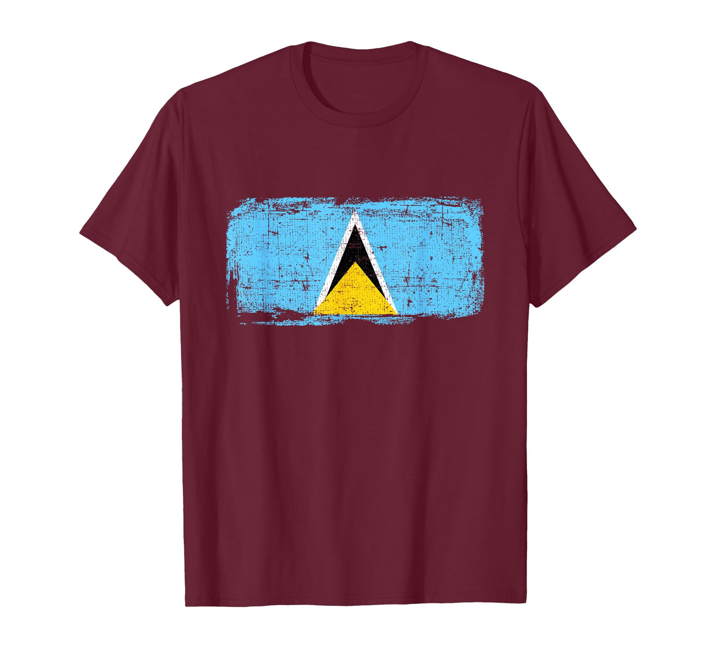 Saint Lucia Flag Pride Gift Distressed Vintage Style T-Shirt