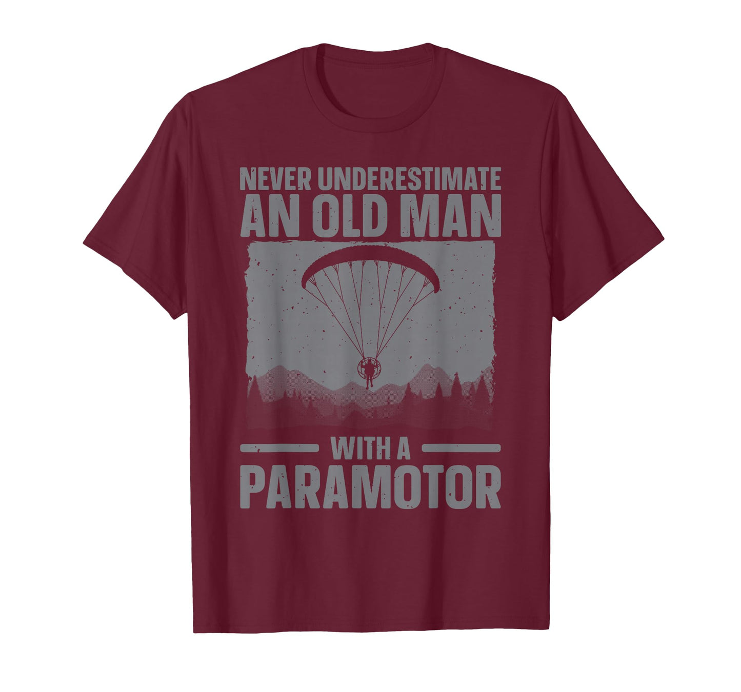 Cool Paramotor Art for Men Grandpa Paragliding Paramotoring T-Shirt