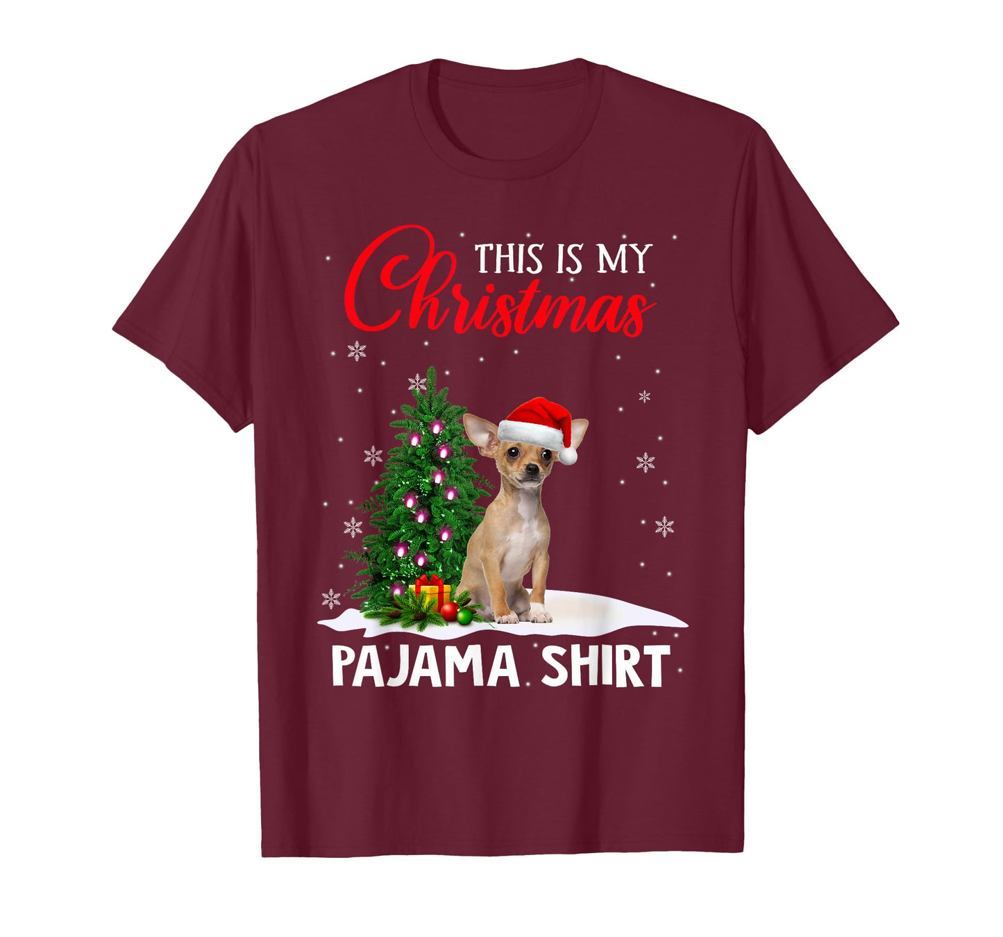 This Is My Christmas Pajama Shirt Chihuahua Christmas Dog T-Shirt