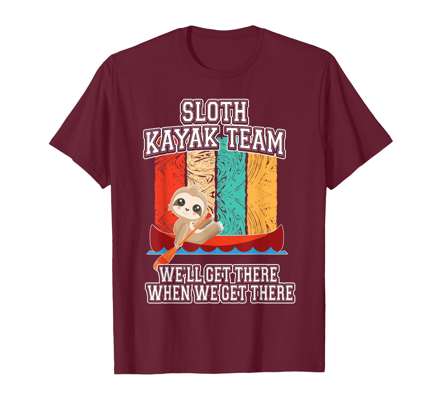 Sloth Kayak Shirt Paddling Tshirt Funny Canoeing Gift T-Shirt