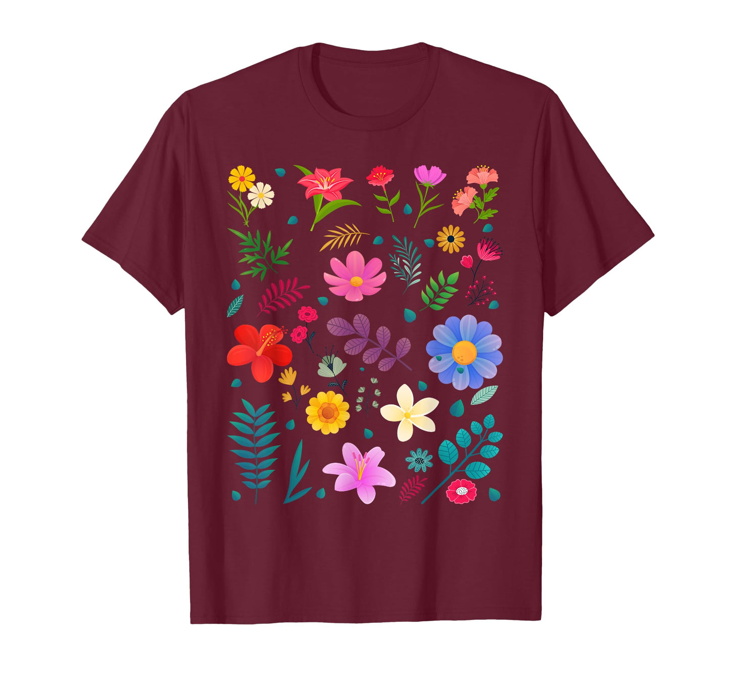 Flower Graphic Tees For Women Wildflower Floral Gardening T-Shirt