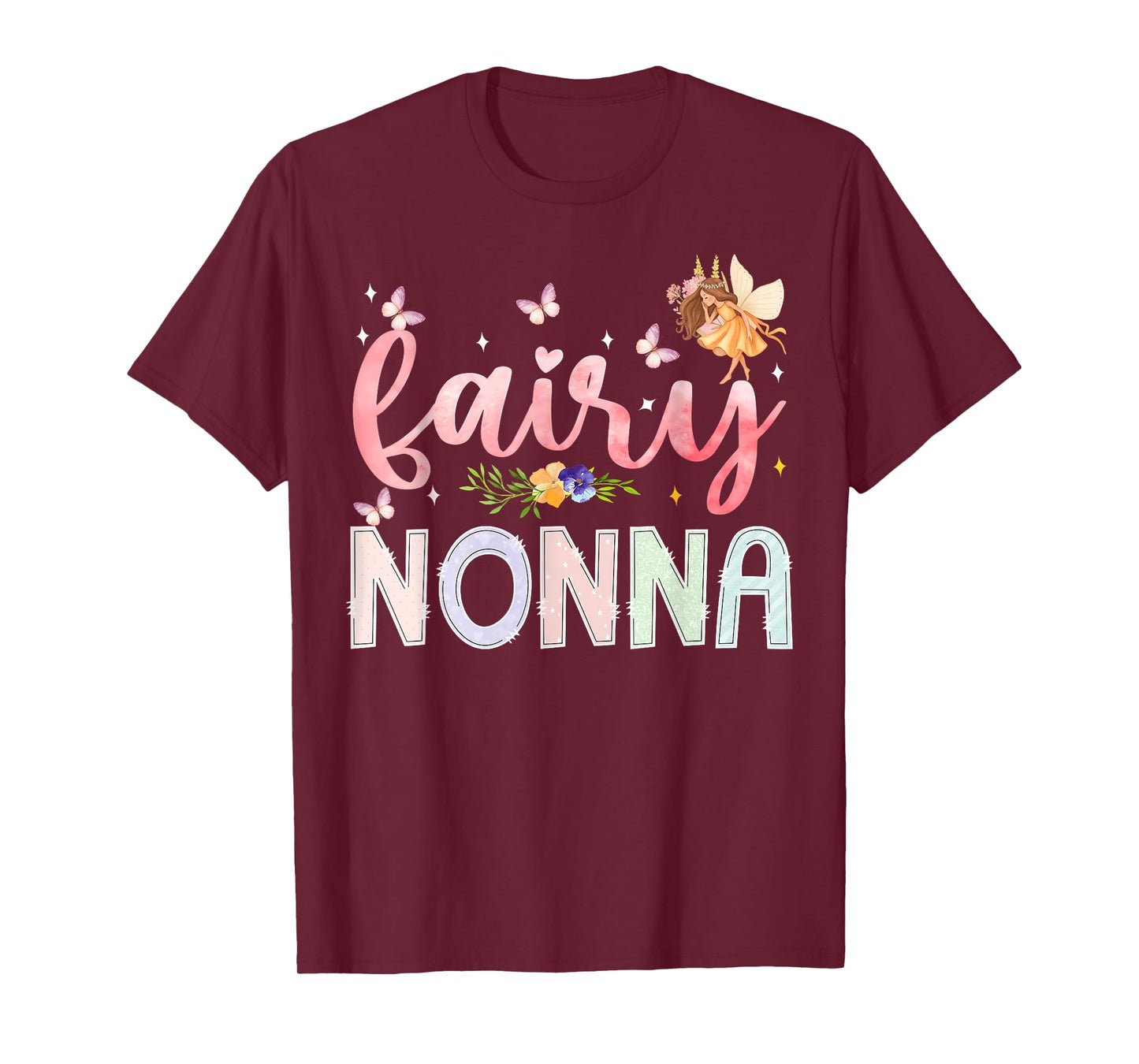 Fairy Nonna Magical Floral Birthday Girl Fairytale Family T-Shirt