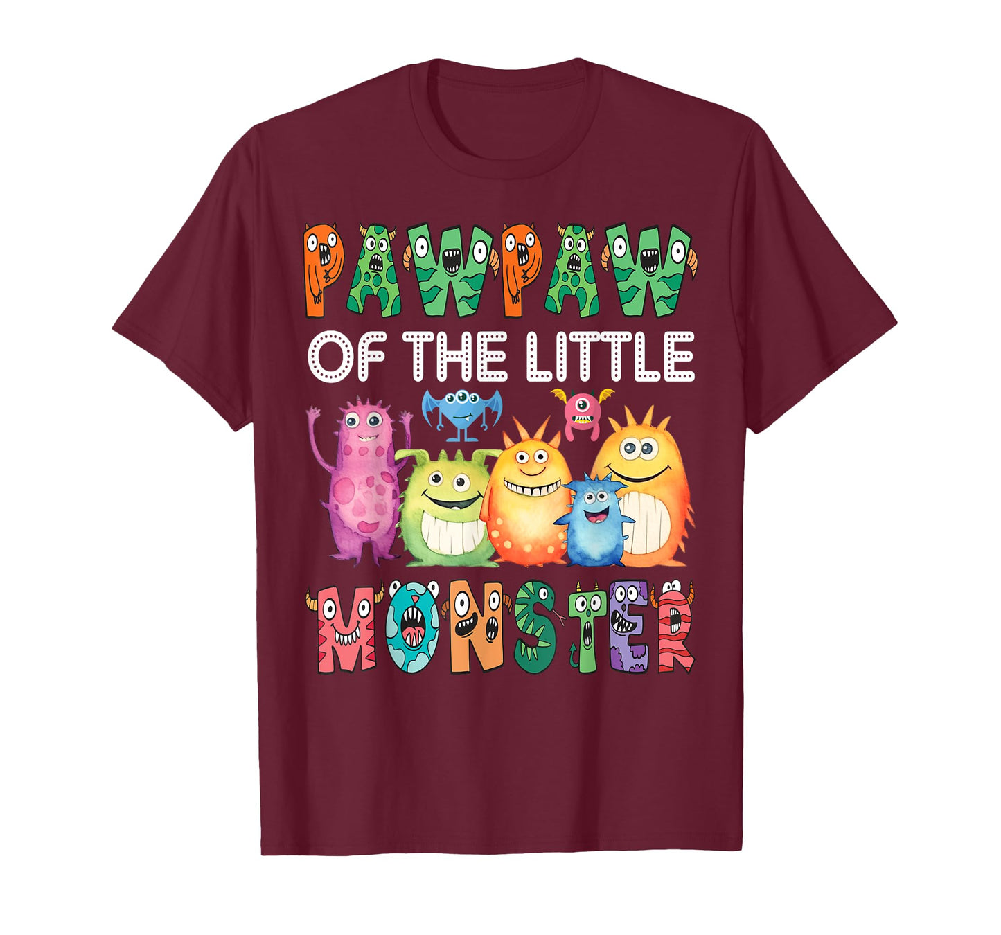 Pawpaw Of The Little Monster Kids 1St Birthday Party T-Shirt