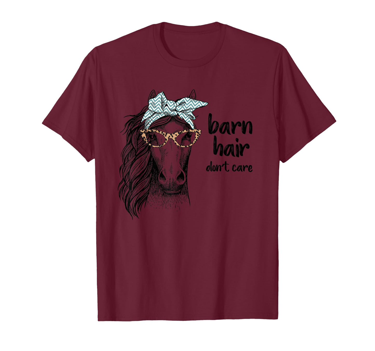 Cute Horse Love Girl Shirt Barn Hair Don't Care Cowgirl Gift T-Shirt