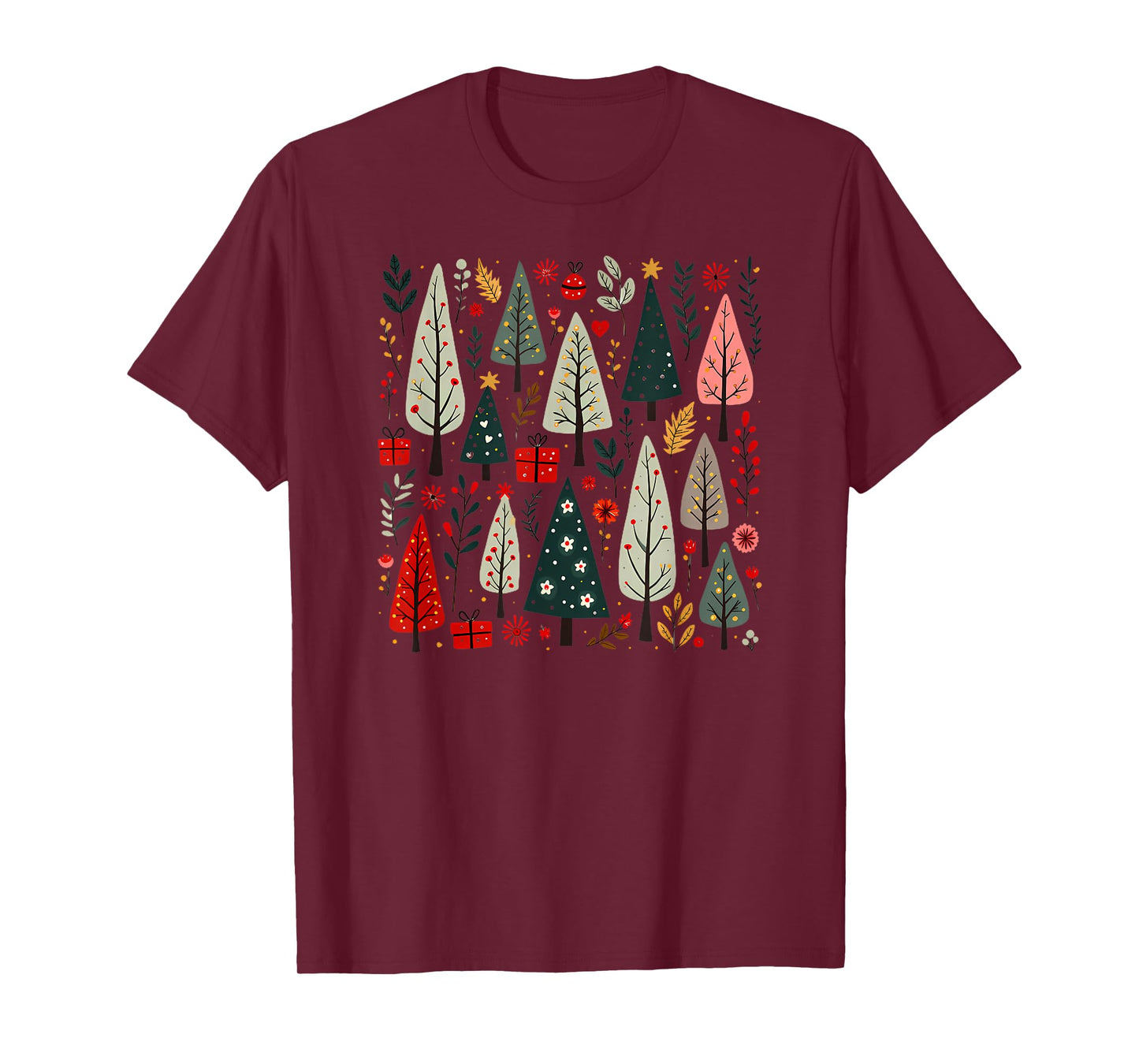 Whimsical Christmas Tree Forest T-Shirt