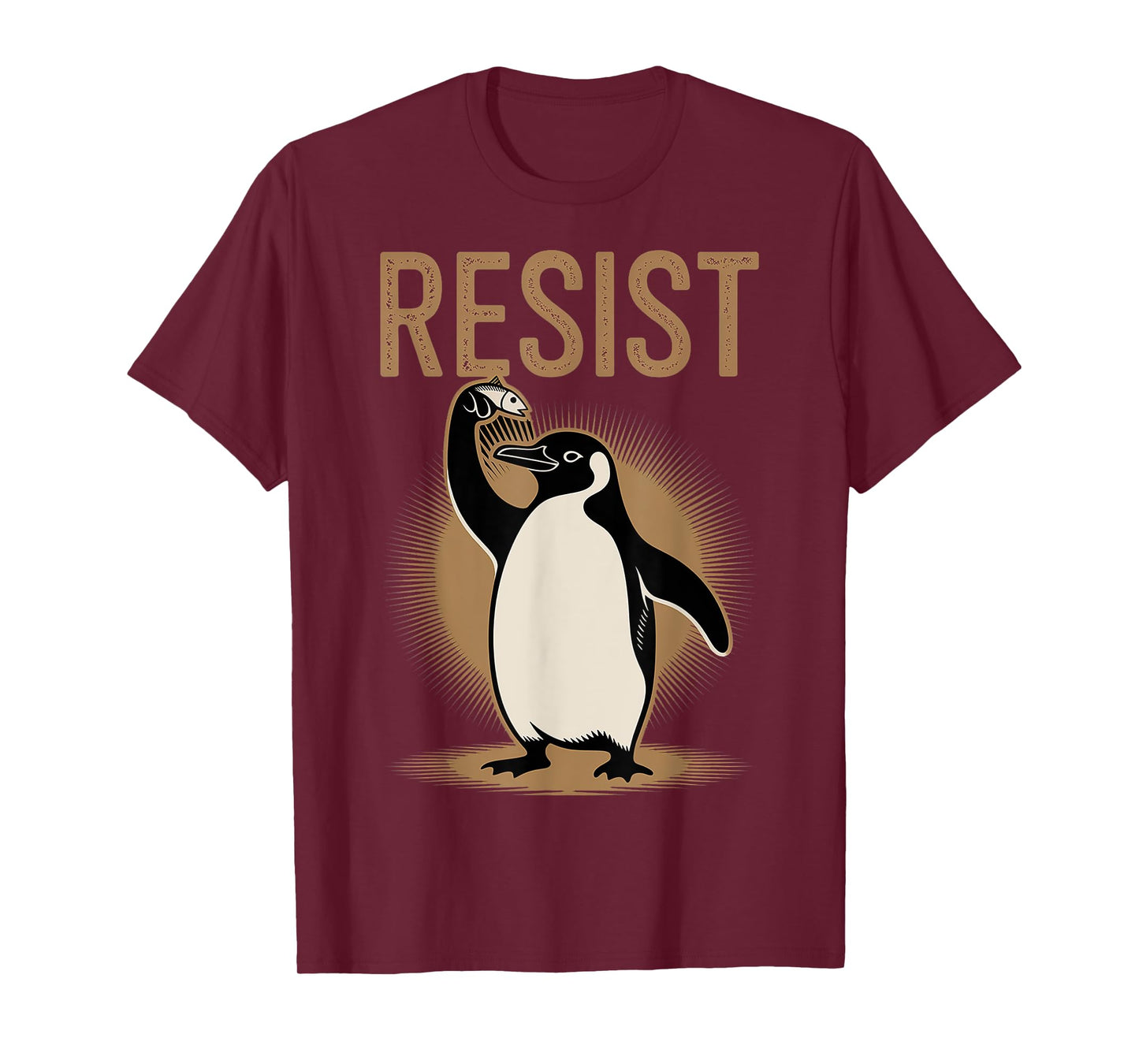 Resist Penguin Activism Funny Gifts Men Women Kids Graphic T-Shirt