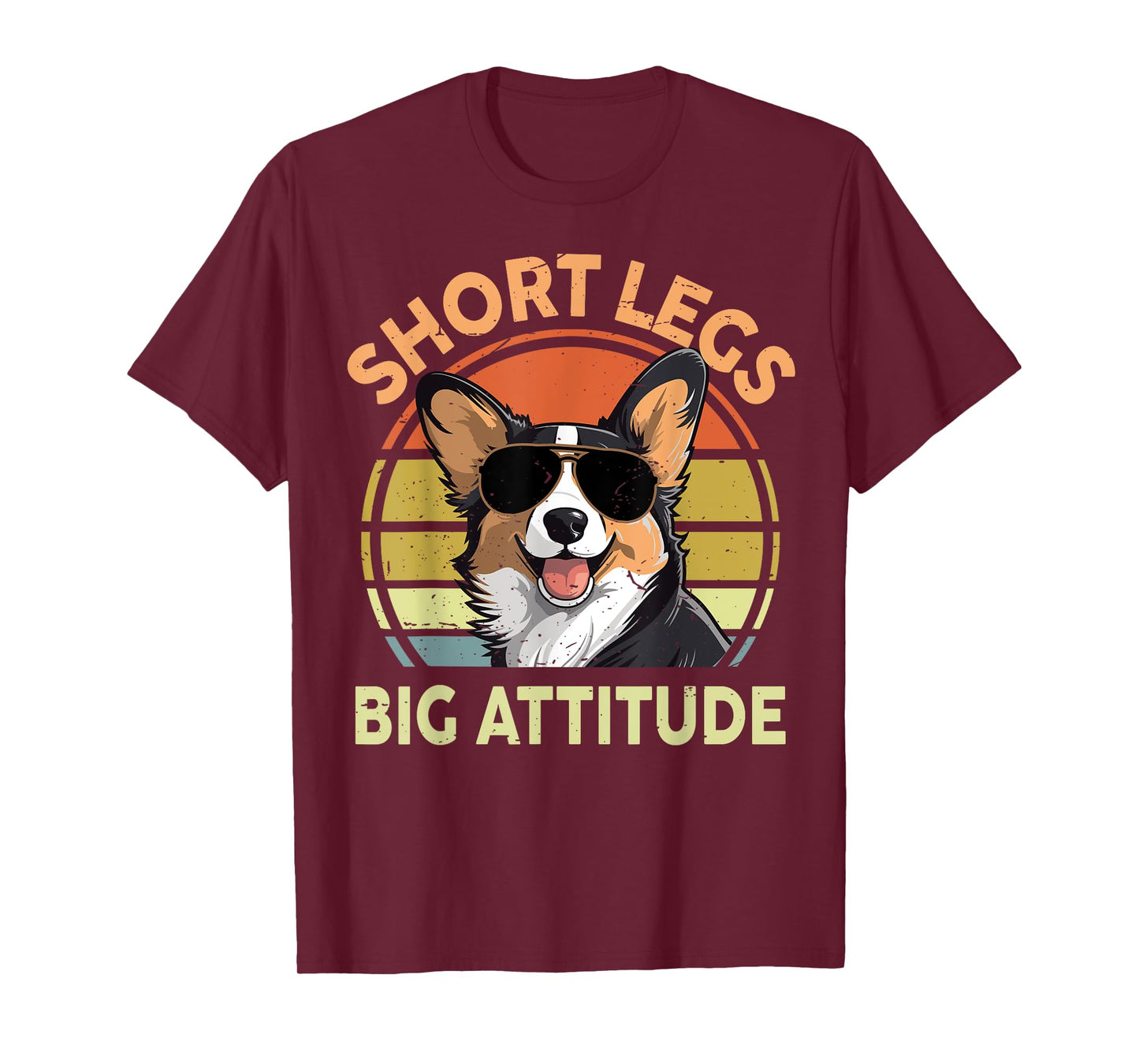 Short Legs Big Attitude Funny Corgi Men Women Dad Mom T-Shirt