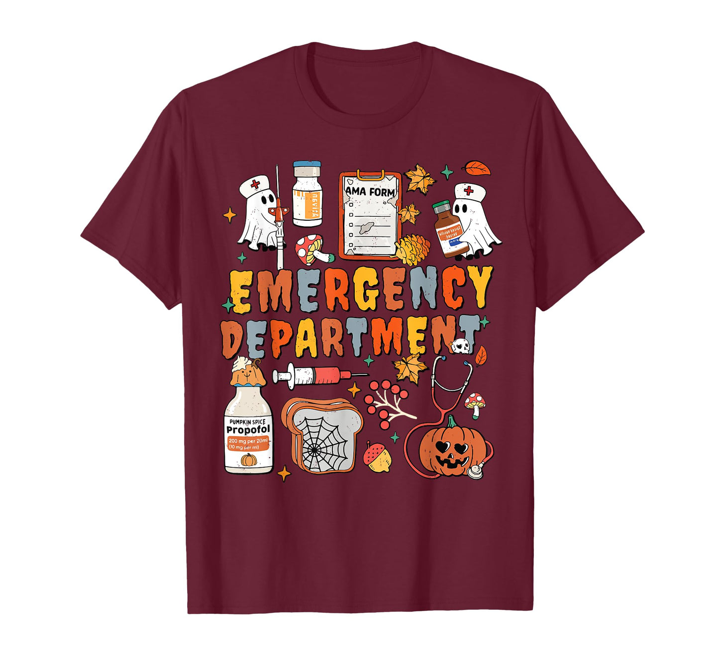 Emergency Department Funny ER Nurse Halloween Spooky Season T-Shirt