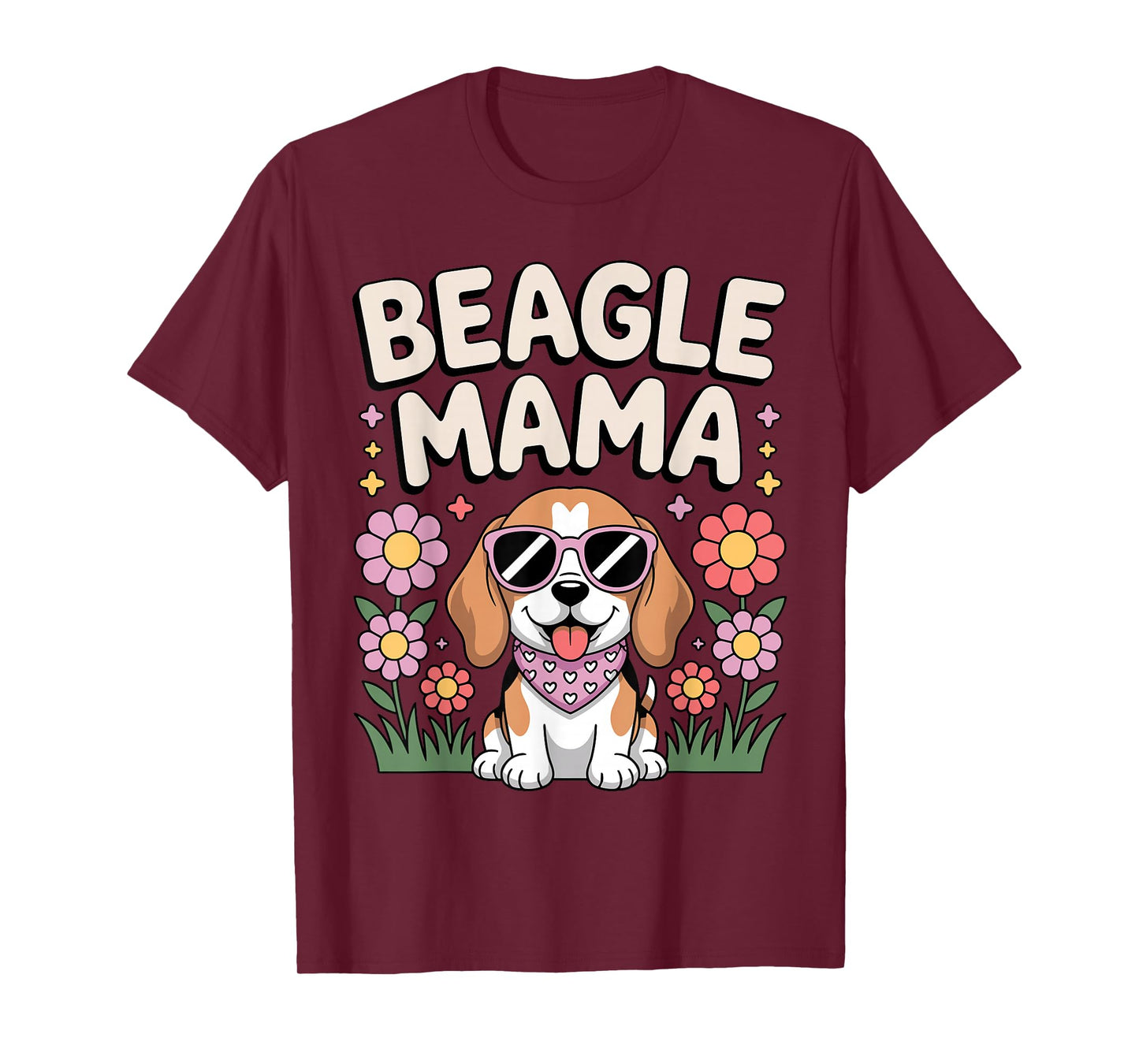 Funny Beagle Art for Women Girls Mom Beagle Dog Lover Beagle T-Shirt