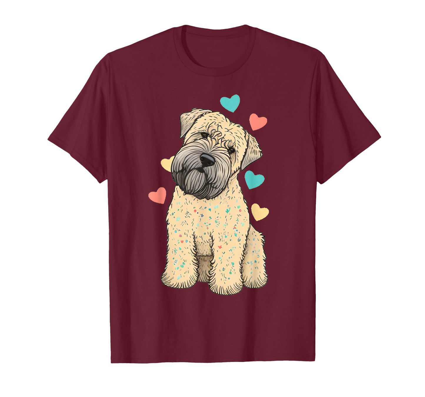 I Love My Soft Coated Wheaten Terrier Dog Valentines Heart T-Shirt