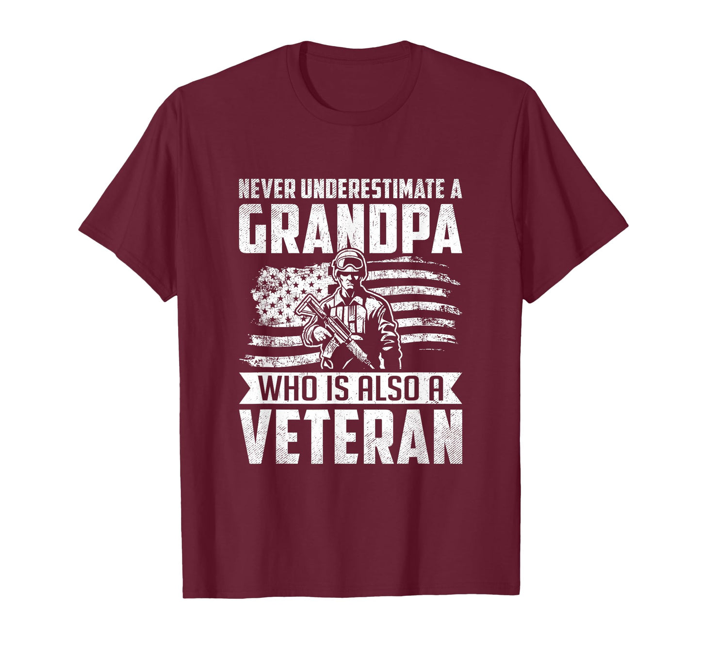 Never Underestimate a Grandpa Who is Also A Veteran T-Shirt