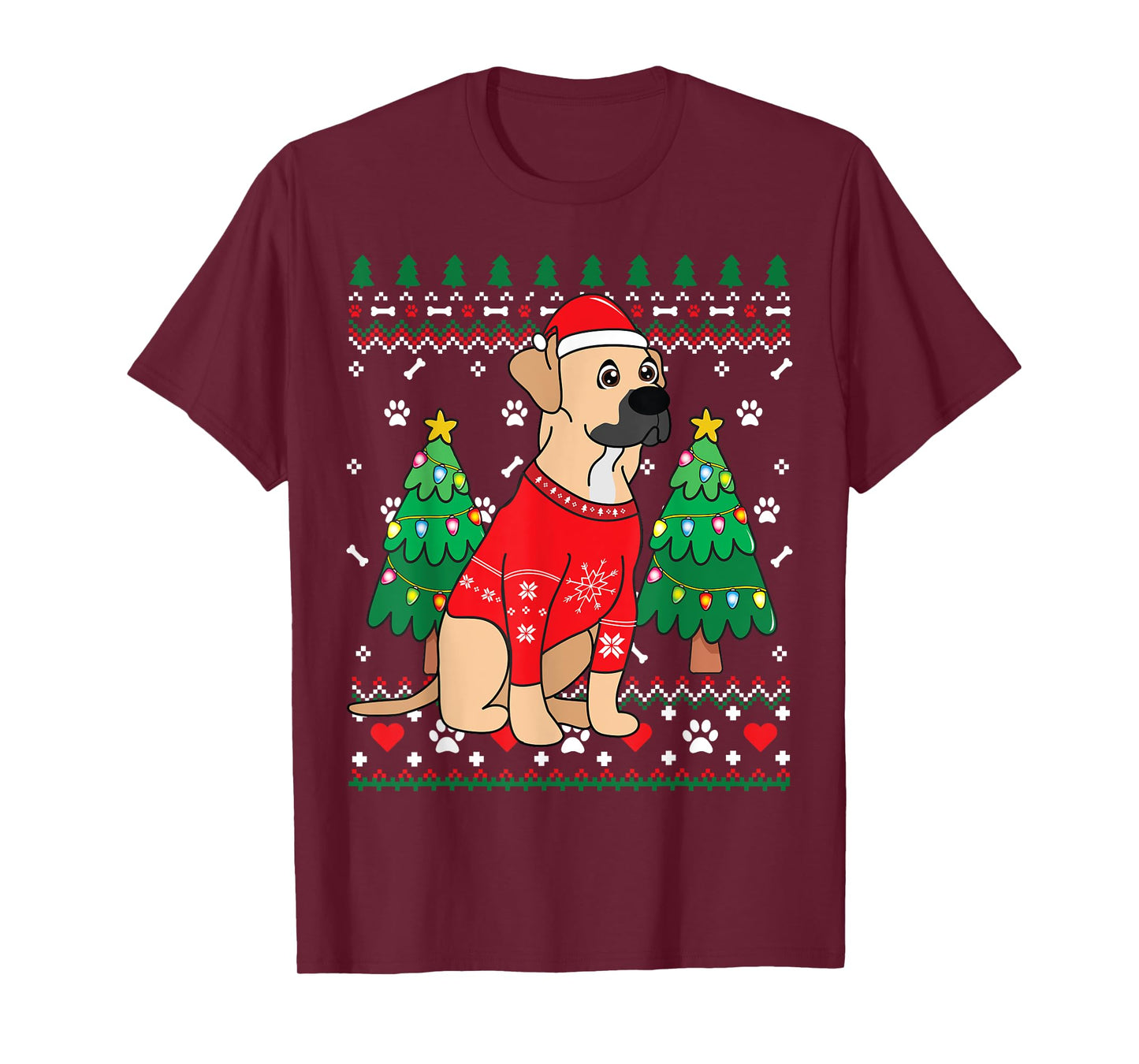 Black Mouth Cur Christmas Ornament Tree Mom Dad Gift T-Shirt