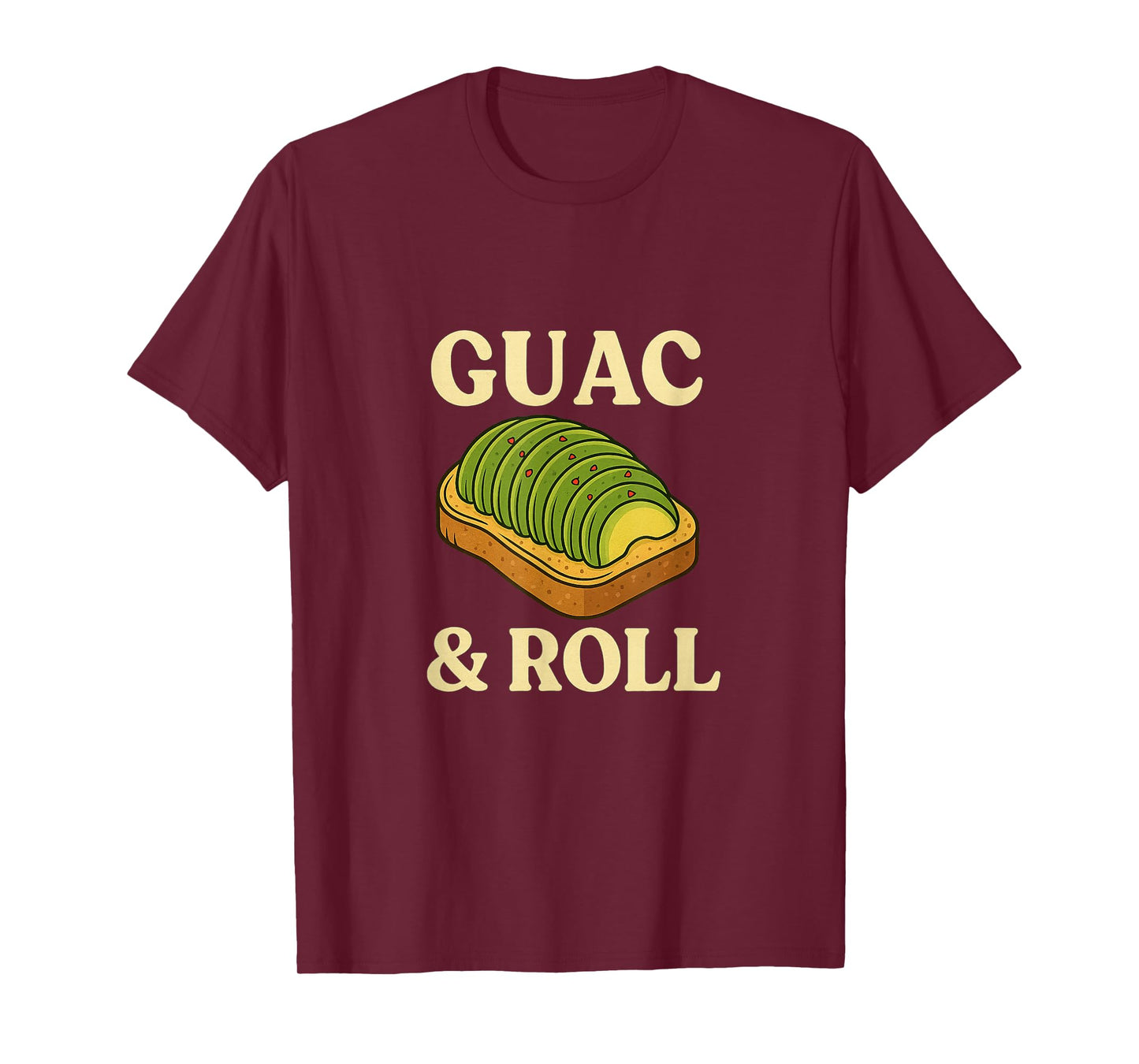 Guac & Roll Avocado Toast Funny for Foodies and Music Lovers T-Shirt
