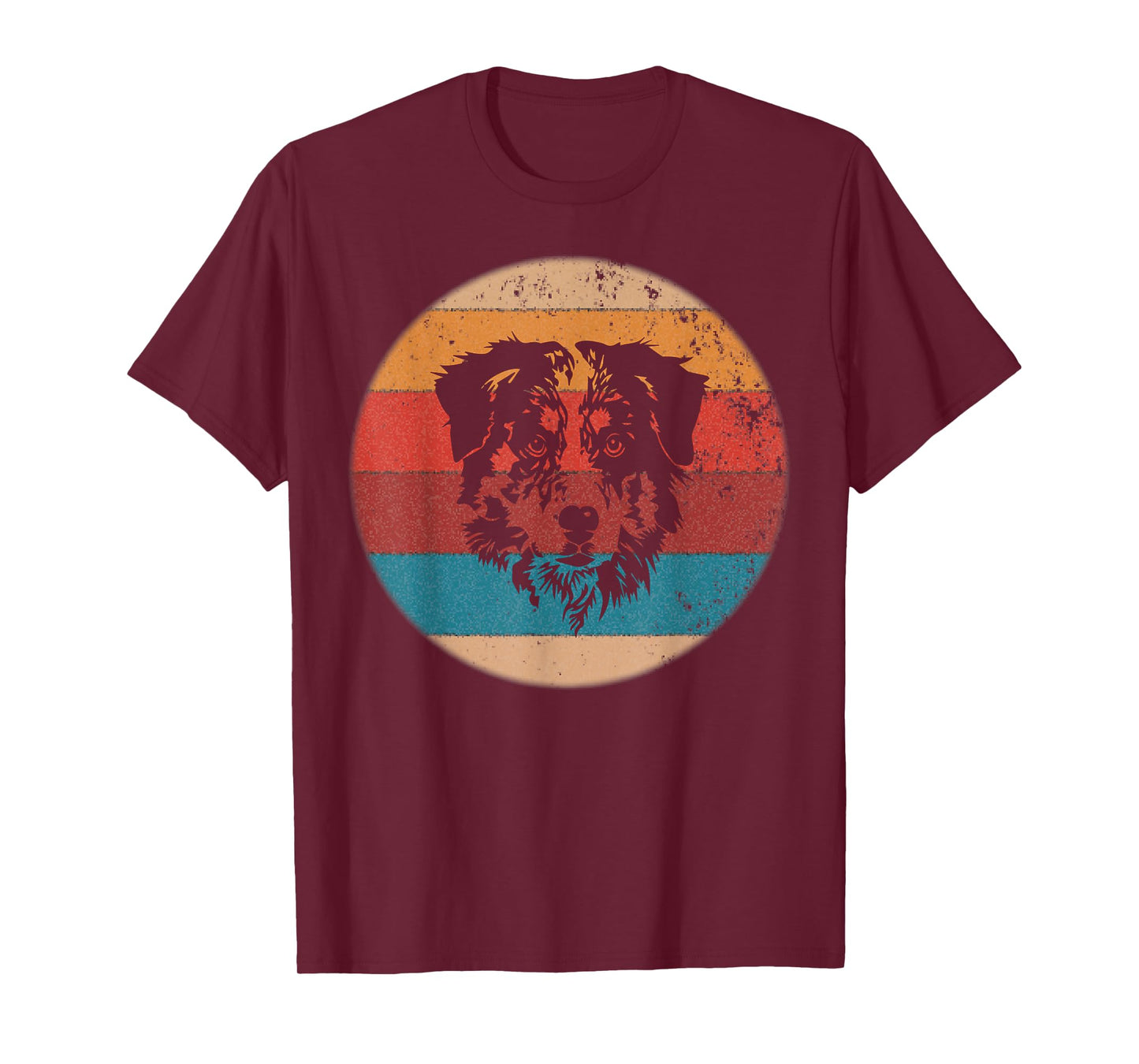 Australian Shepherd Tshirt - Vintage Retro Aussie Dog Gift Men Women Girls Kids T-Shirt