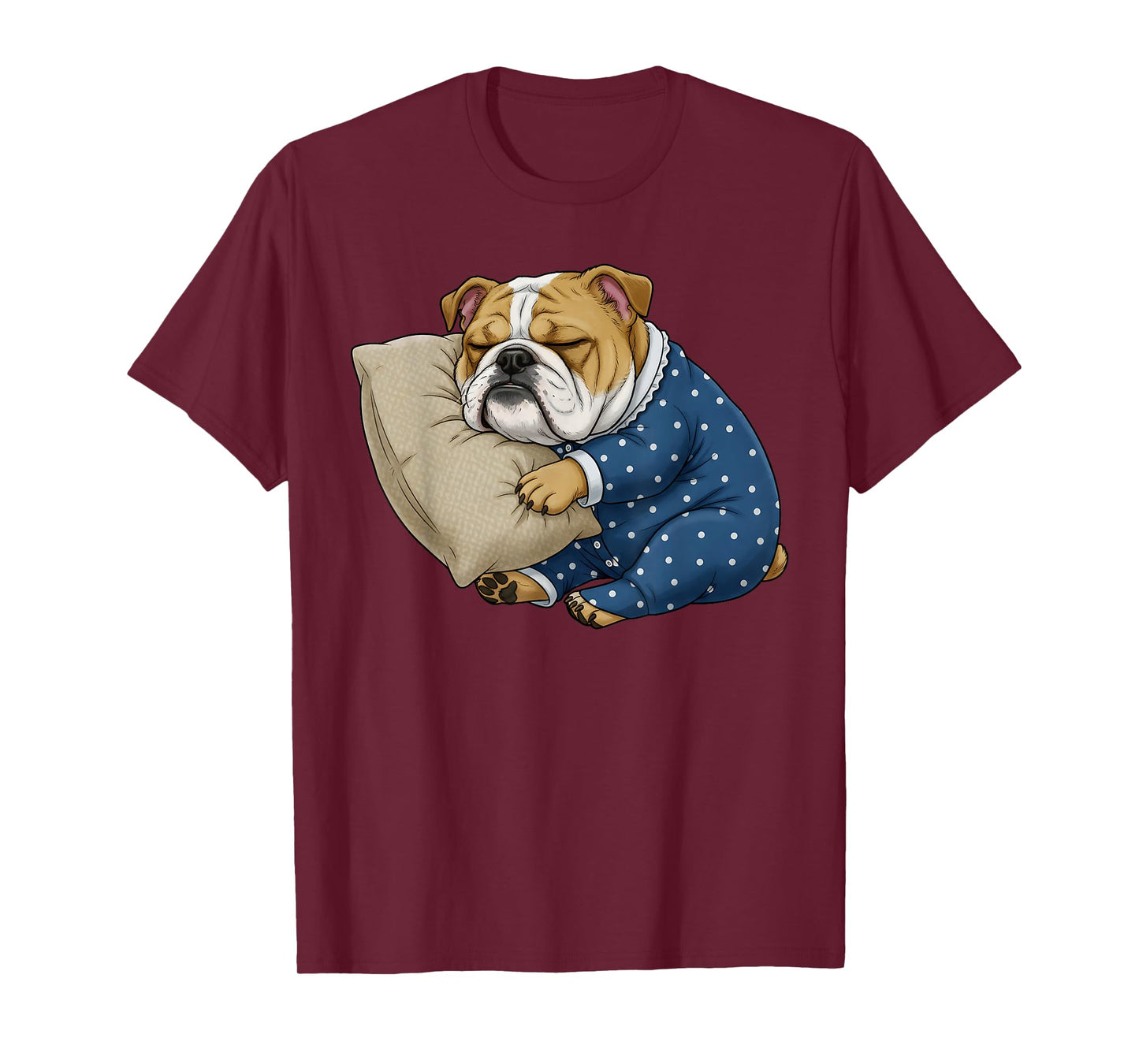 Funny Sleepy English Bulldog Pug Pet Dog Animal Nightgown T-Shirt