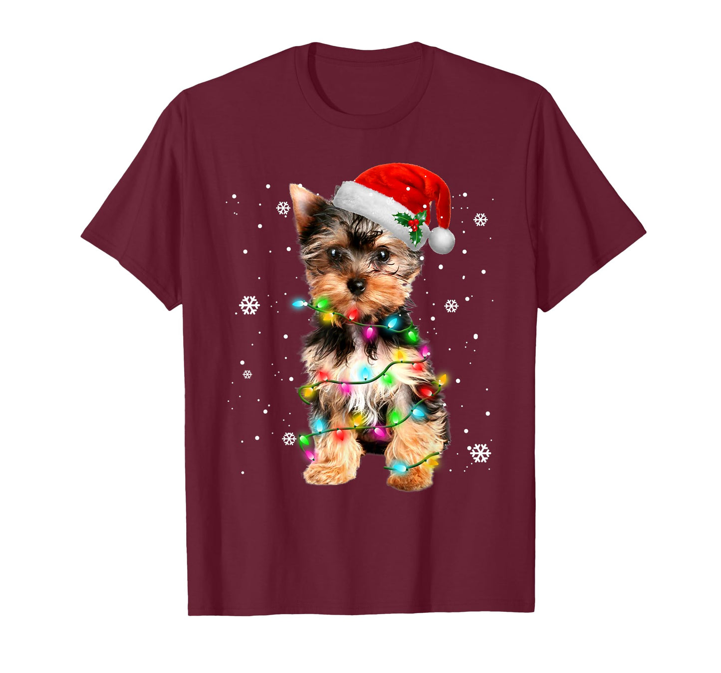 Yorkie Dogs Tree Christmas Sweater Xmas Pet Animal Dog Lover T-Shirt