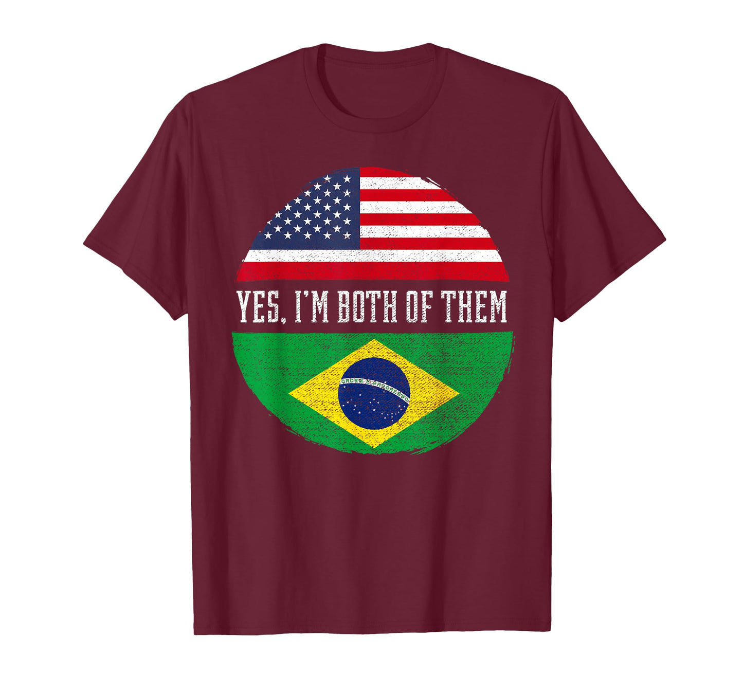 Half American Half Brazilian USA Flag Brazil Heritage DNA T-Shirt