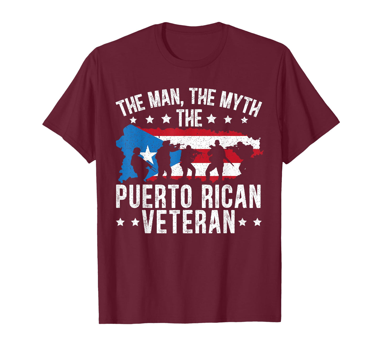 The Man The Myth The Puerto Rican Veteran Military Army T-Shirt