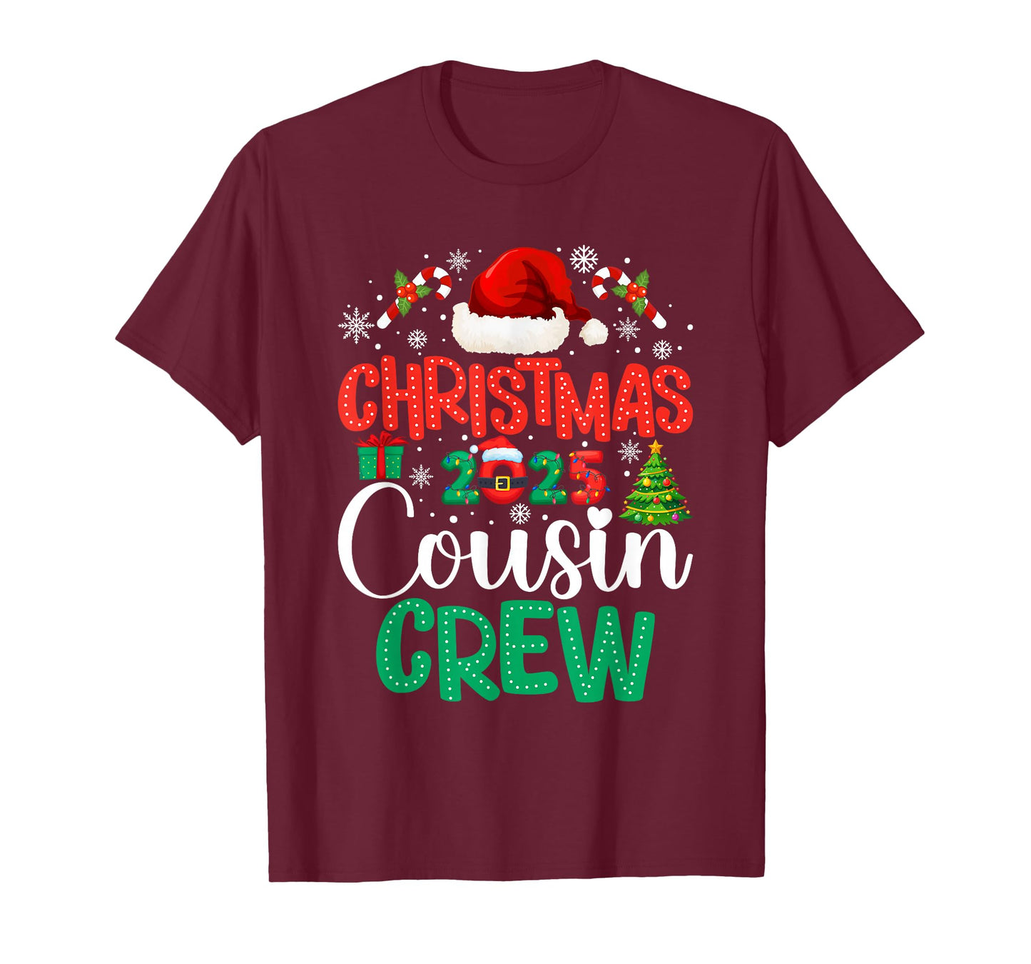 Christmas 2025 Cousin Crew Xmas Funny Matching Family Group T-Shirt