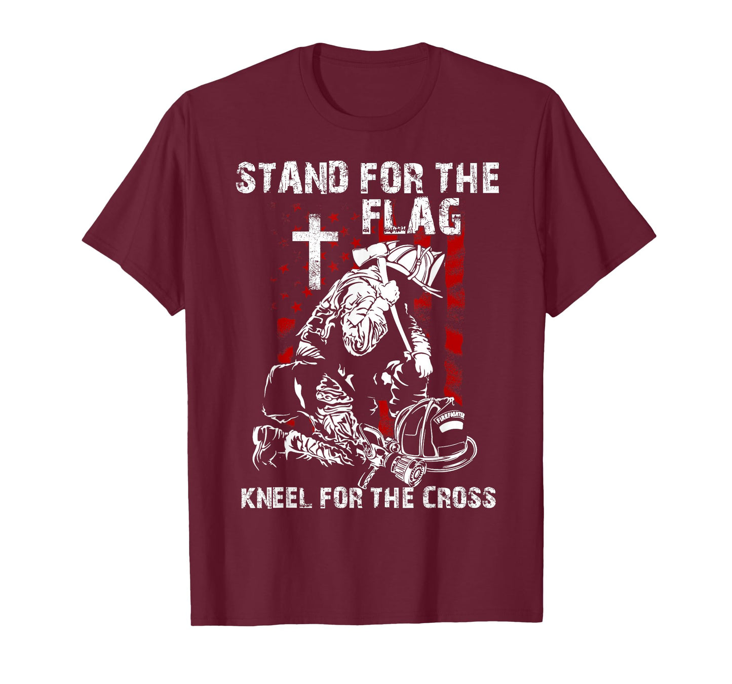 I Stand for the Flag and Kneel for the Cross Shirt USA Flag T-Shirt