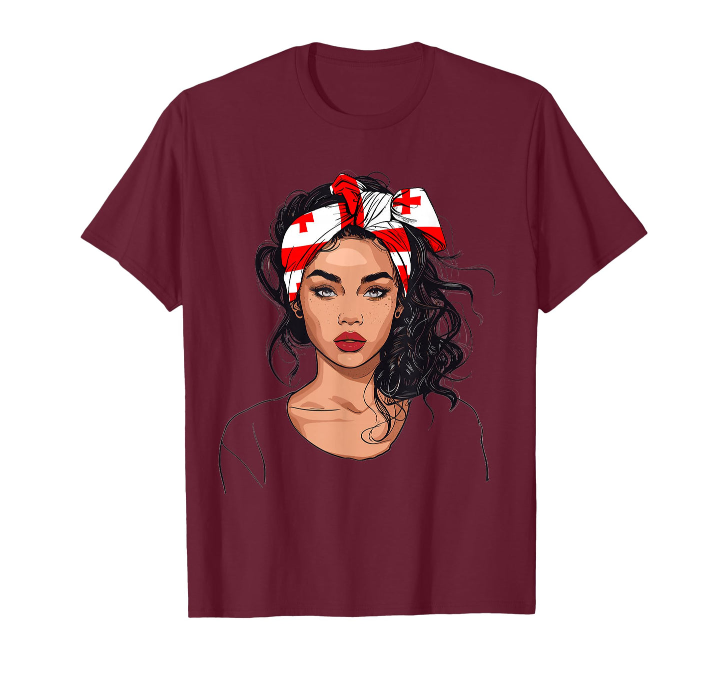 Georgian Flag Souvenirs Products for Women Georgia T-Shirt