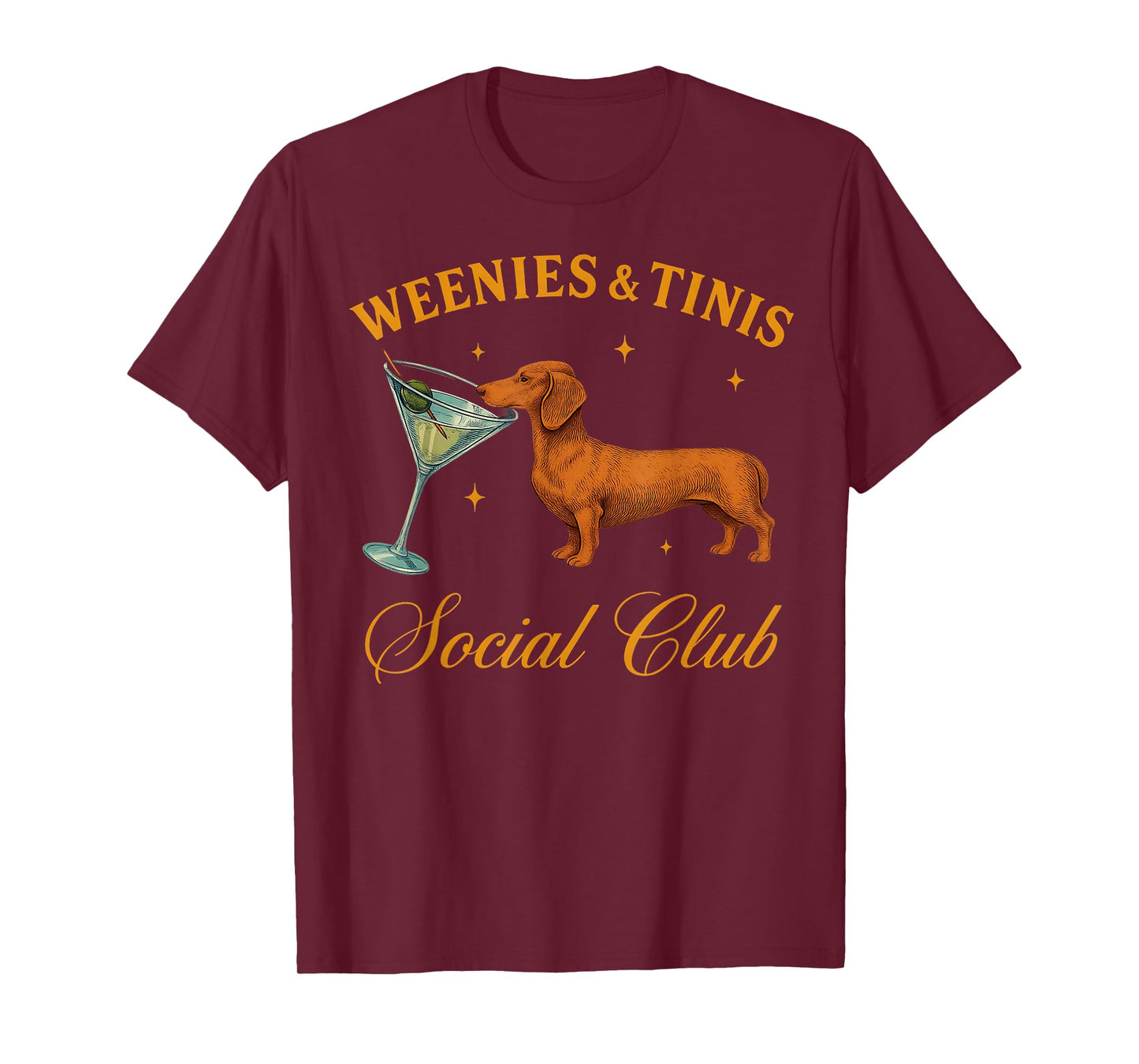 Weenies and Martinis Funny Dachshund Dog With Martini T-Shirt