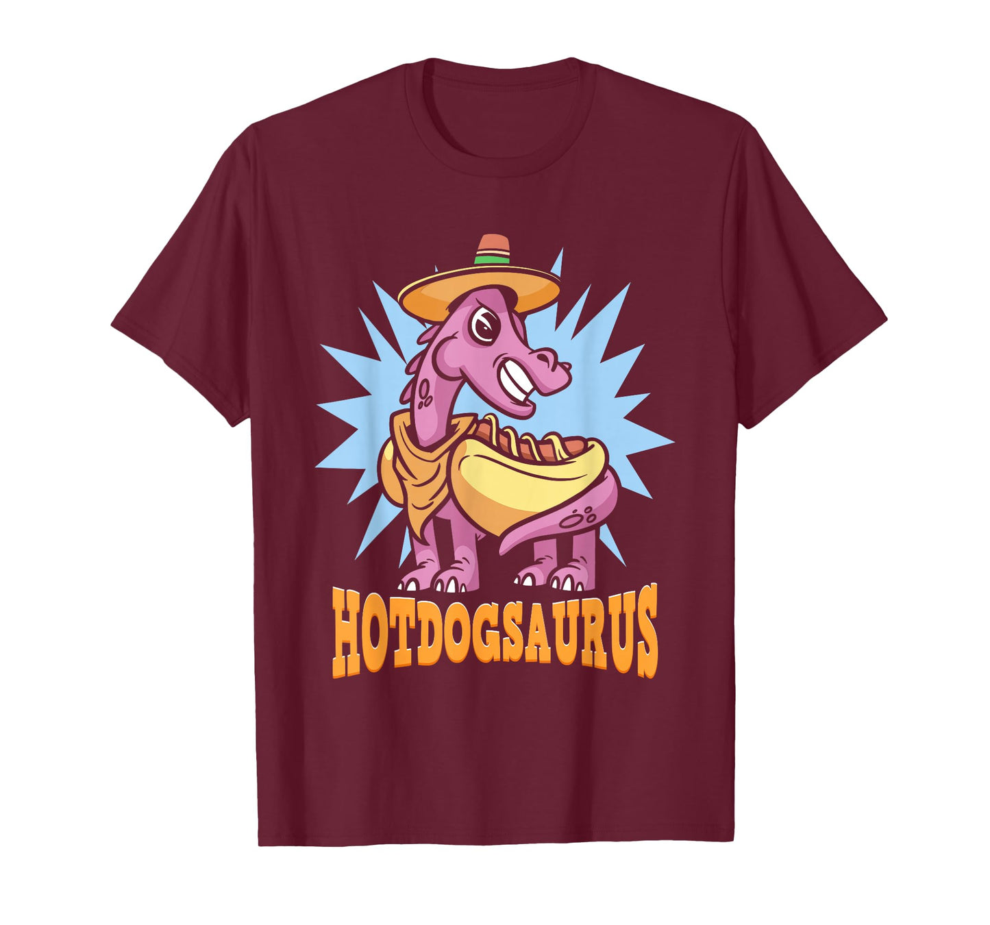 Funny Dinosaur Hot Dog | Hotdogsaurus T-Shirt