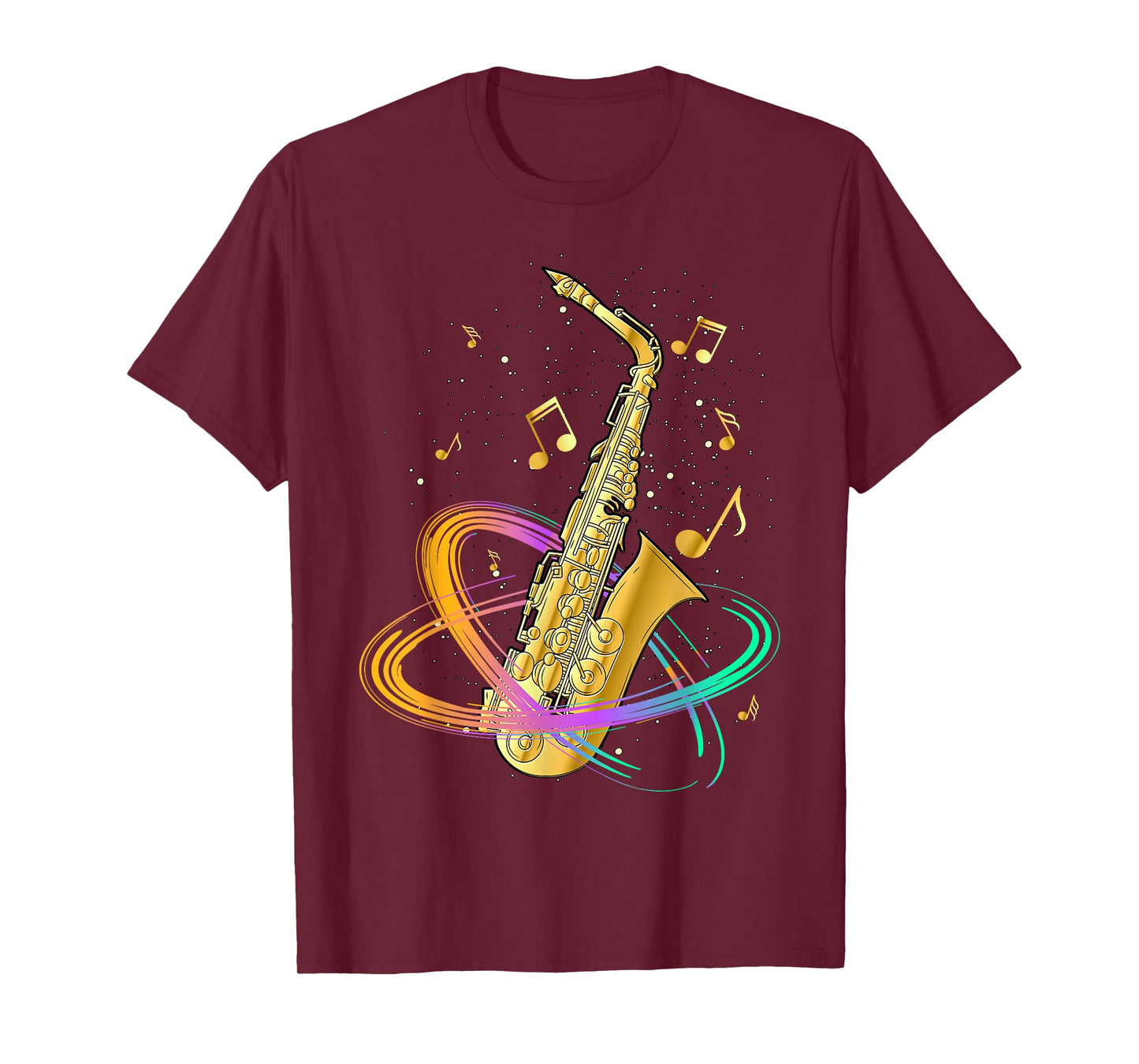 Saxophone Player Musical Notes Jazz Musician Saxophonist Sax T-Shirt