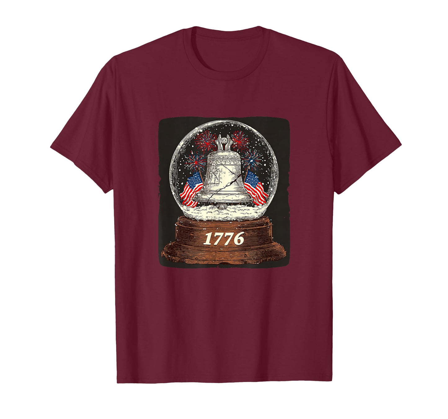 America Colors and Patriotic Snow Globe T-Shirt