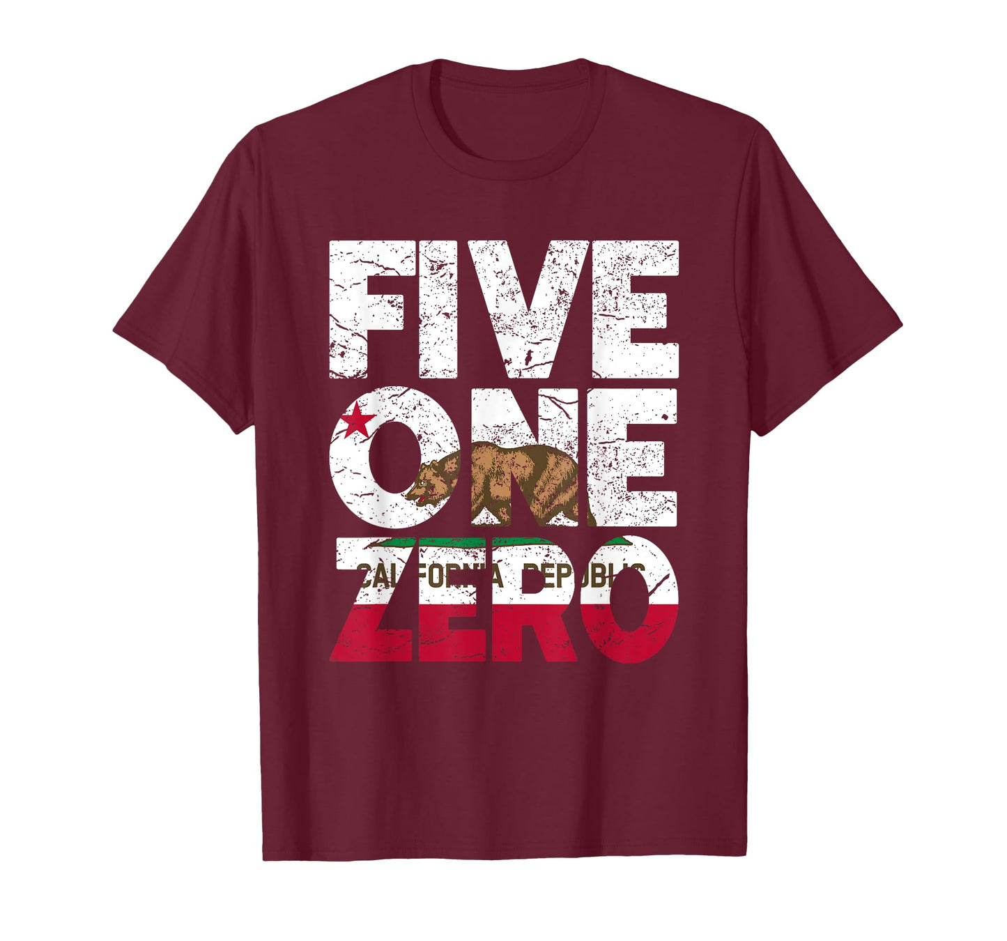 California Republic Flag - Area Code 510 T-Shirt