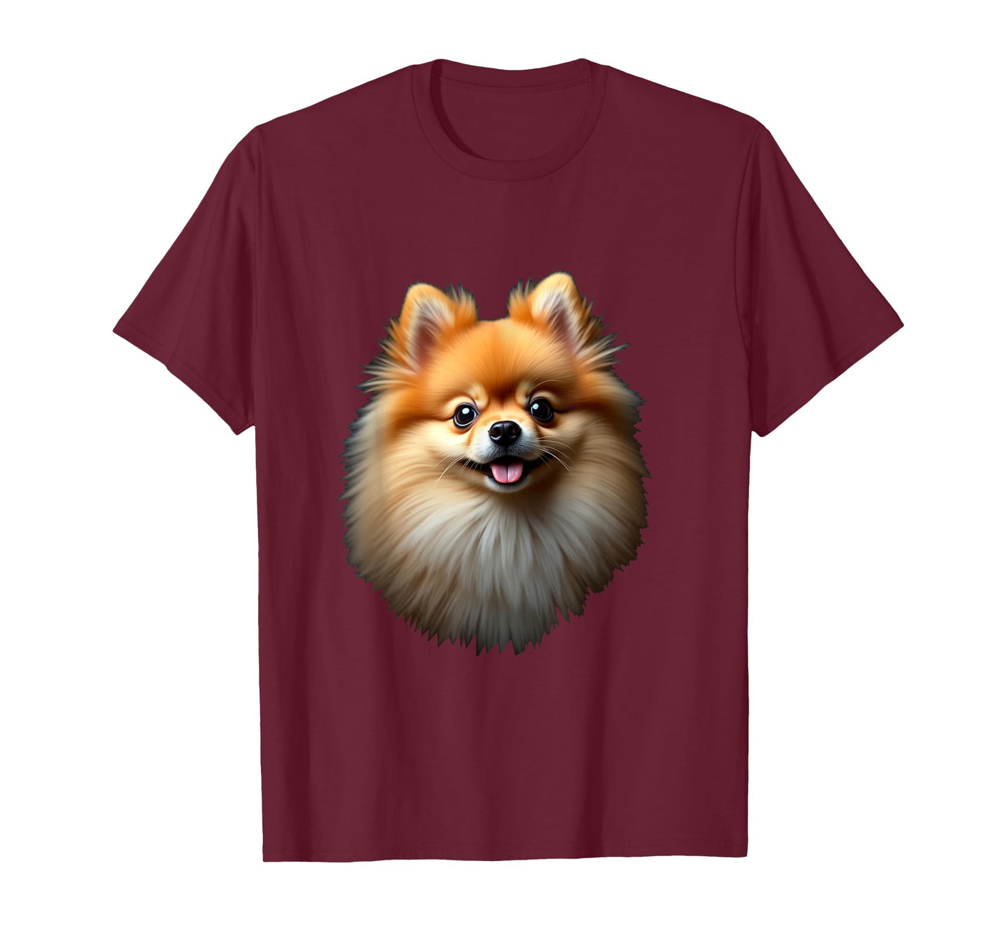 Black Pomeranian Dog Pom Face T-Shirt