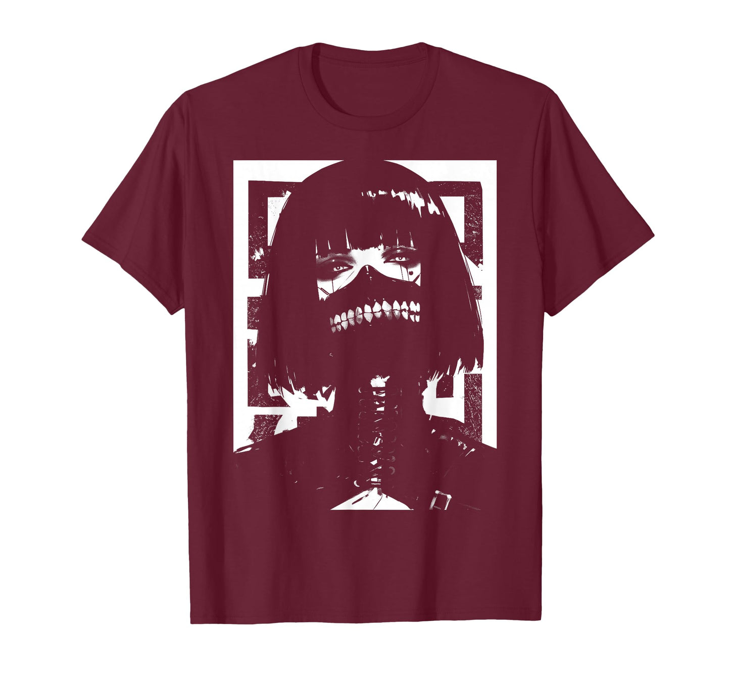 Horror Techwear Ghoul Girl Cybergoth Gothic Anime Manga T-Shirt