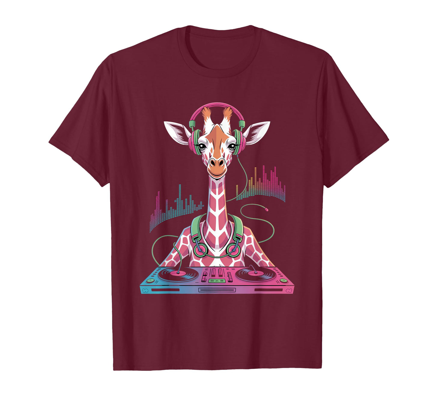 Dj Giraffe Beats Funny Party Music Vibes T-Shirt