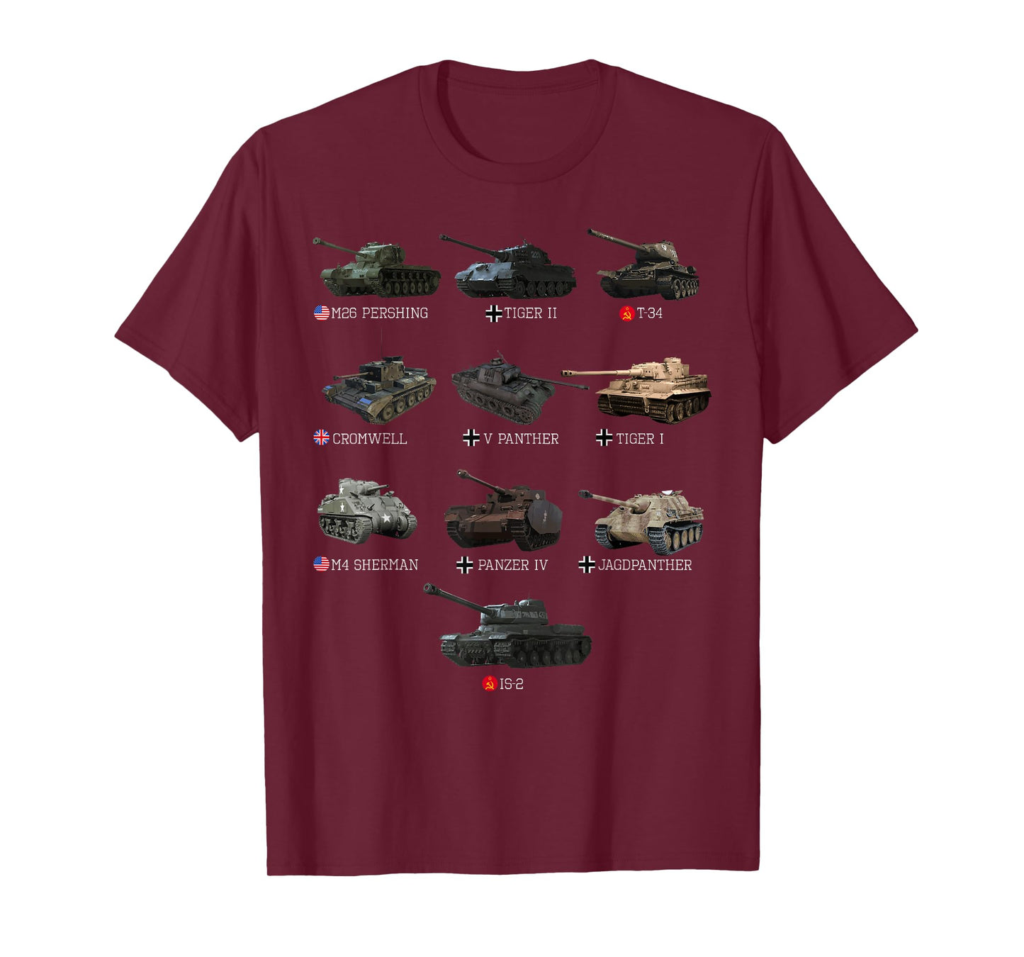World Tanks Type American Enthusiast Military Lover Machine T-Shirt