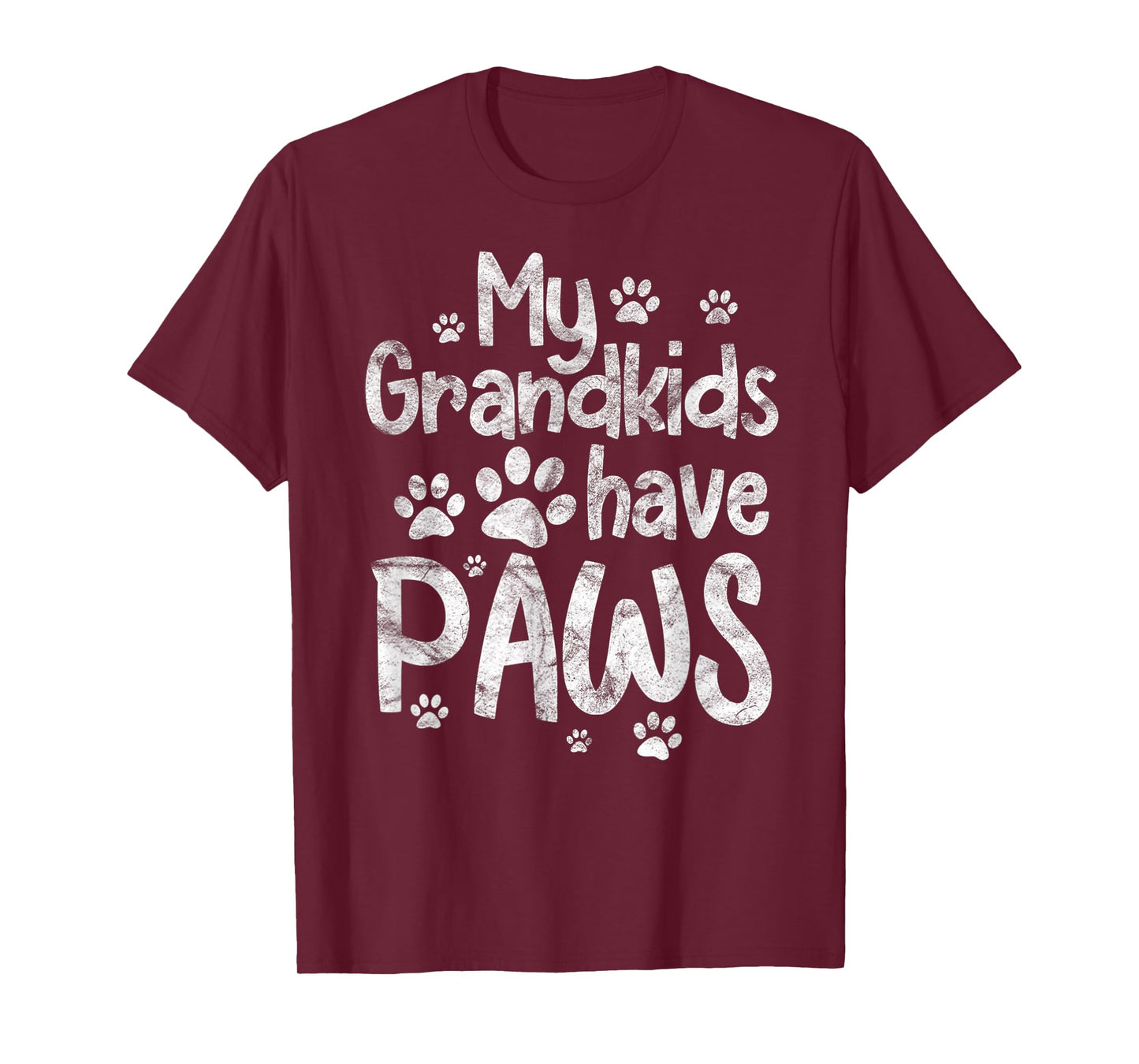 My Grandkids Have Paws Funny Dog Cat Grandma Grandmother T-Shirt