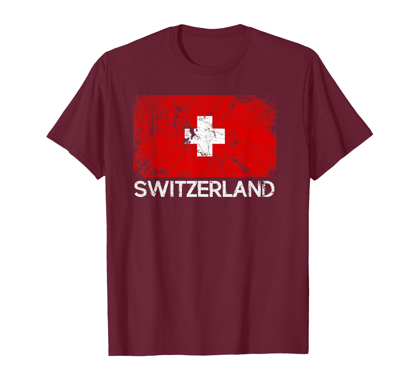 Swiss Flag T-Shirt | Vintage Made In Switzerland Gift