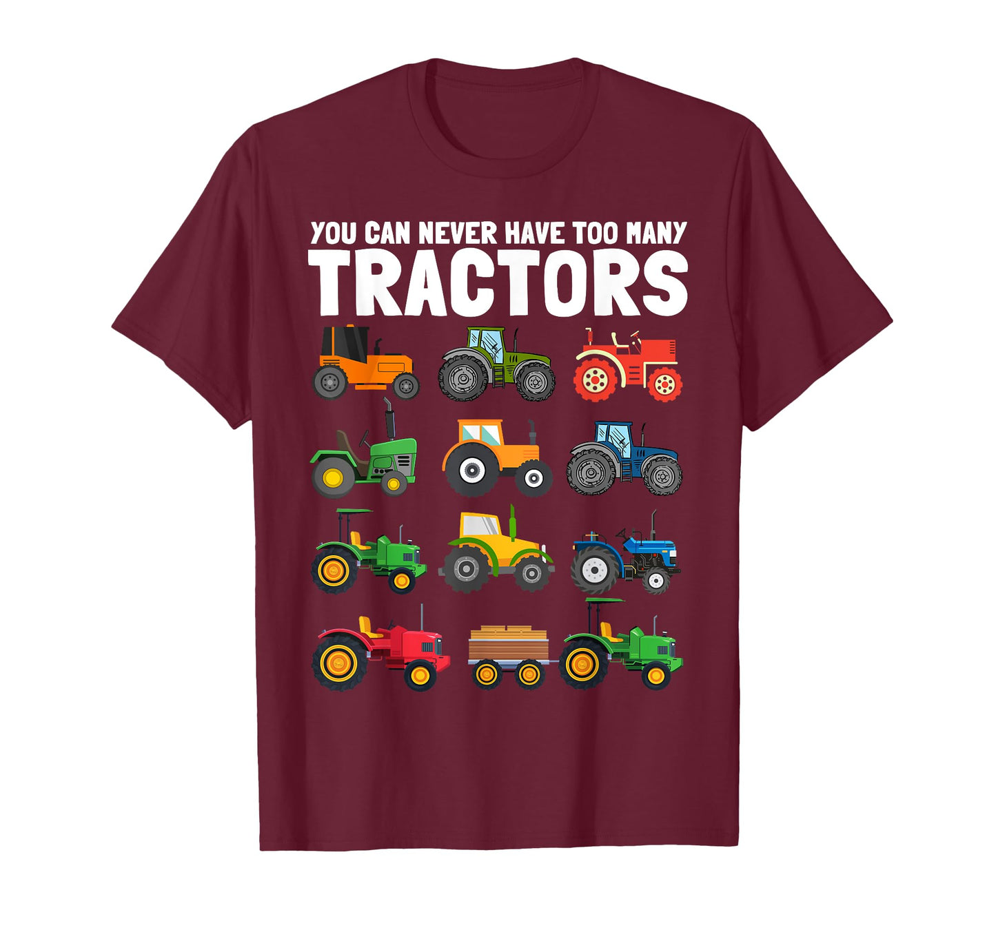 You Can Never Have Too Many Tractors Construction Trucks Kid T-Shirt