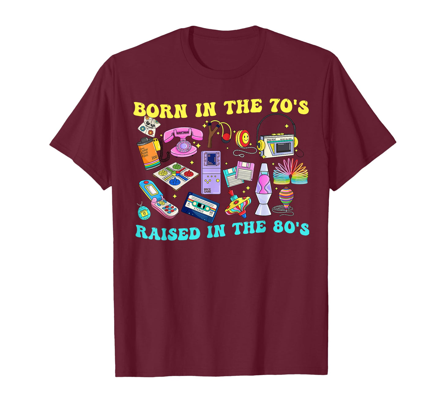 Born In The 70's Raised In The 80's & 1980s Vintage T-Shirt