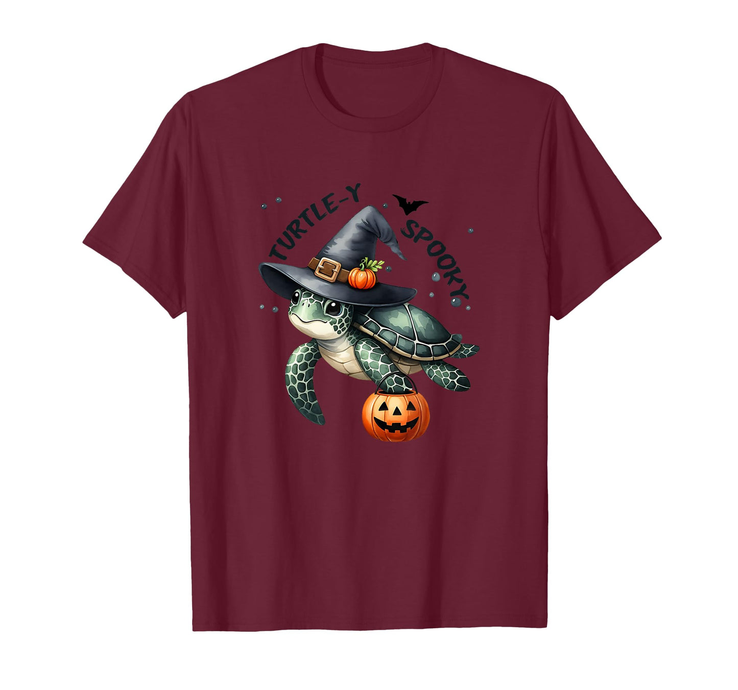 Turtley Spooky Cute Sea Turtle Witches Hat Halloween T-Shirt