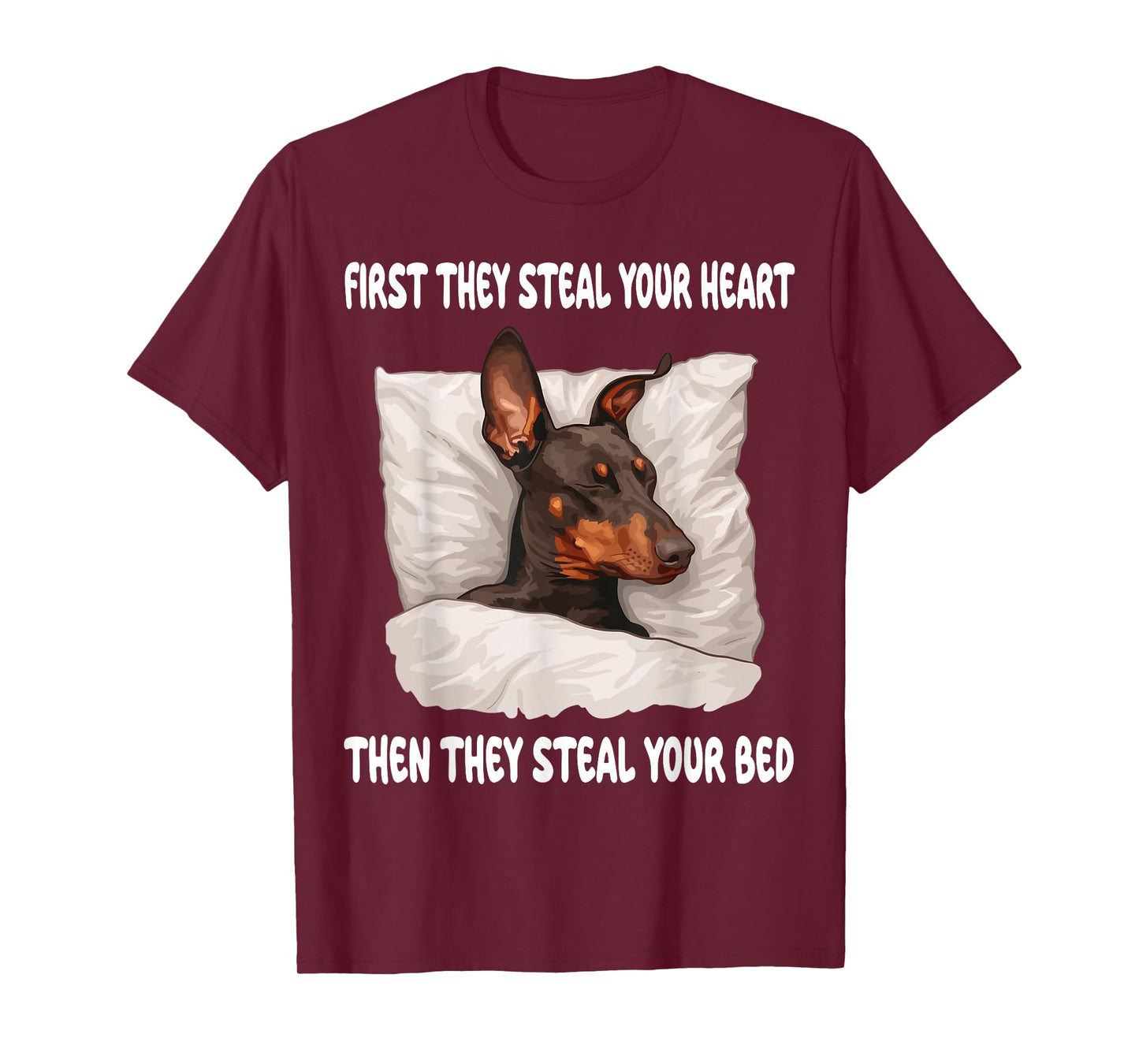 Doberman Pinscher Sleeping Pajamas Nightgown T-Shirt