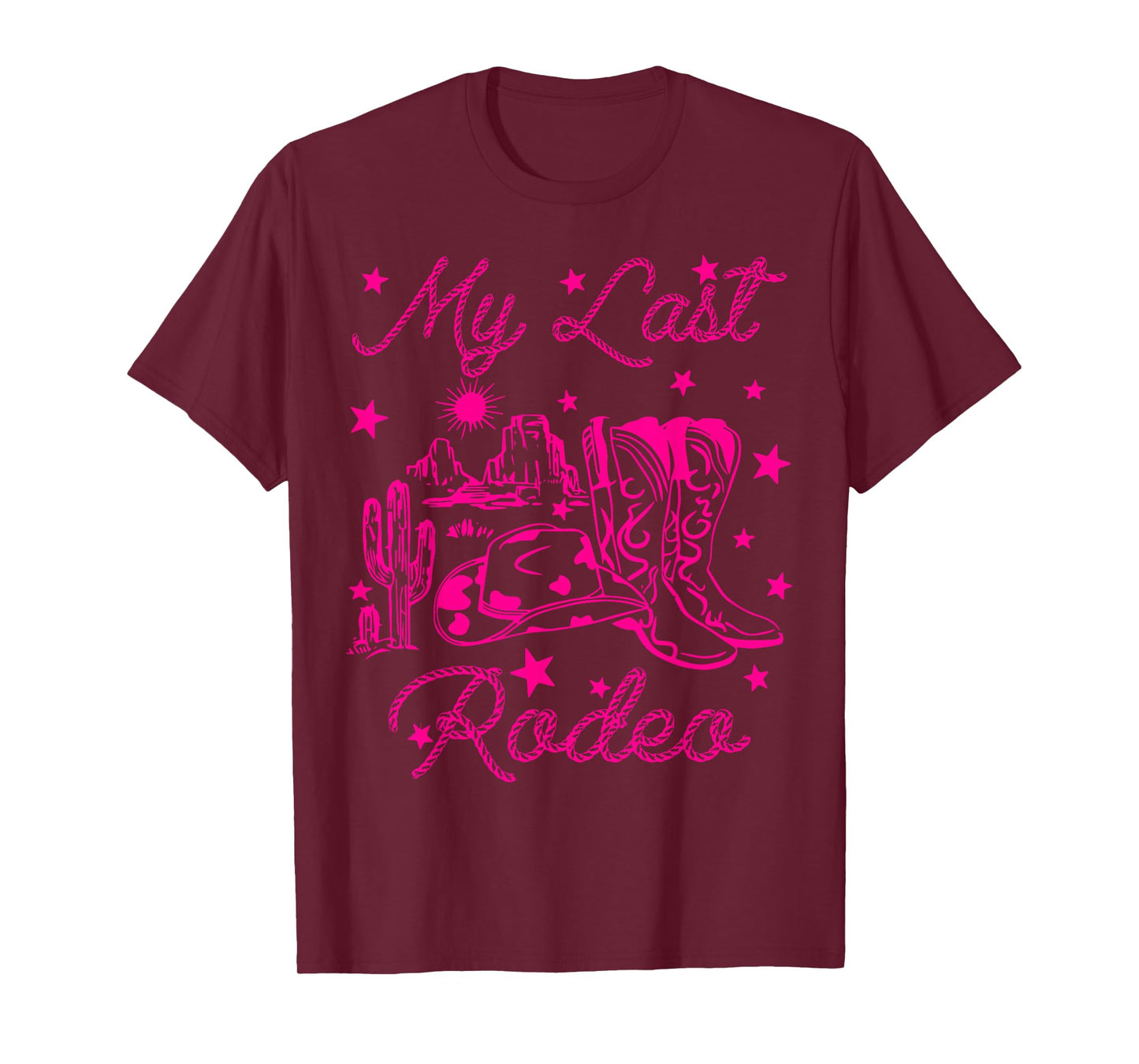 My Last Rodeo Western Desert Cowgirl Bachelorette Party T-Shirt