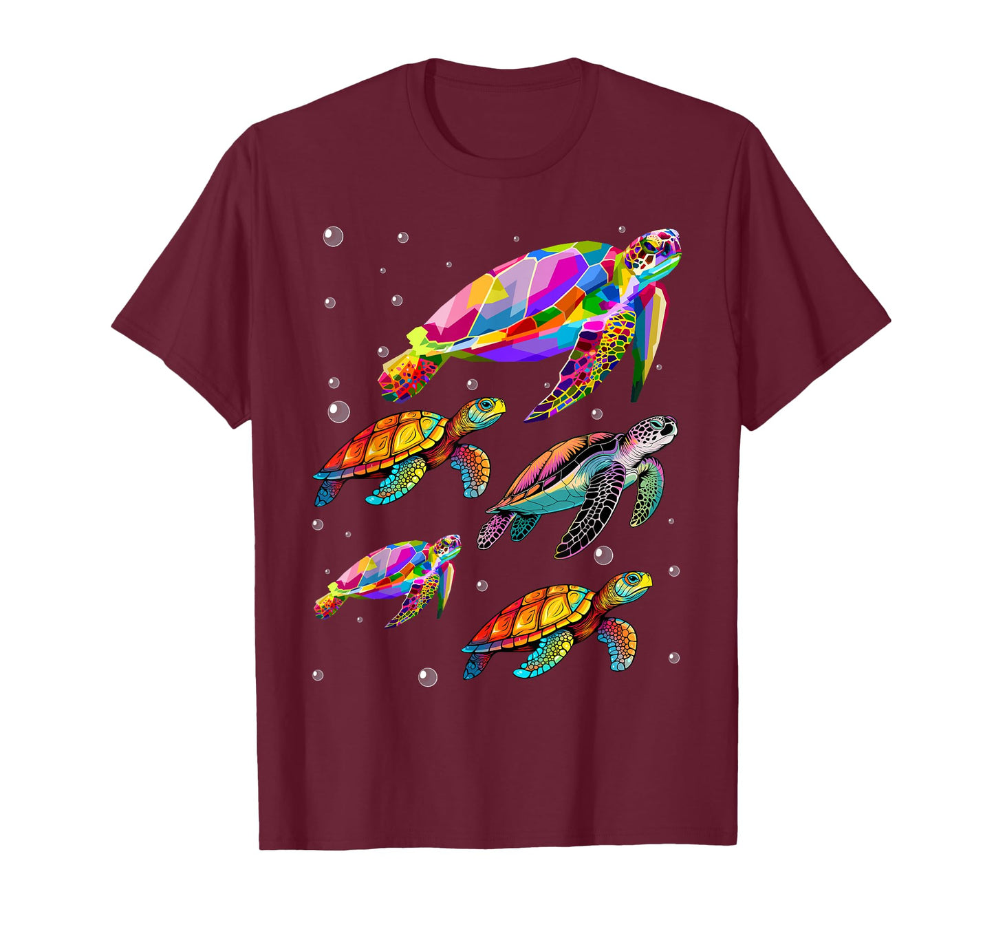 Womens Beautiful Tropical Swimming Sea Turtles T-Shirt