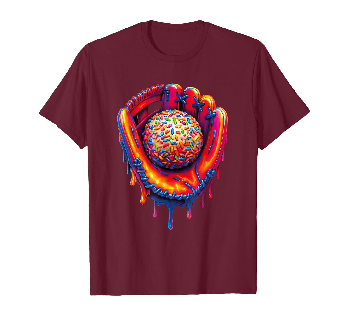 Cool Ice Cream Drip Baseball Stuff Baseball Drip for Boys T-Shirt